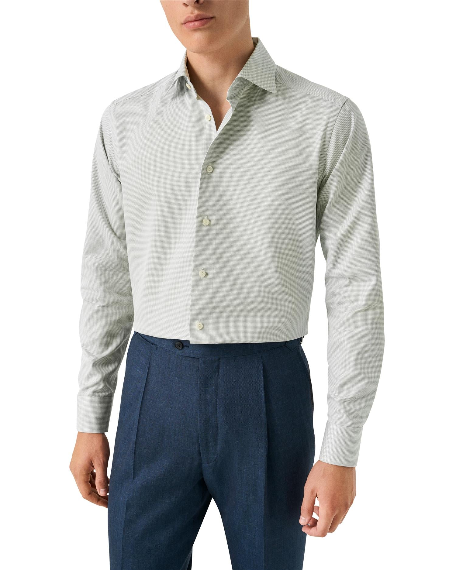 Slim Houndstooth Signature Twill Shirt