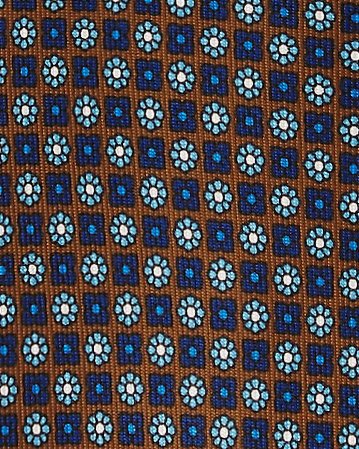 Floral Pattern Selftipped Italian Silk Tie