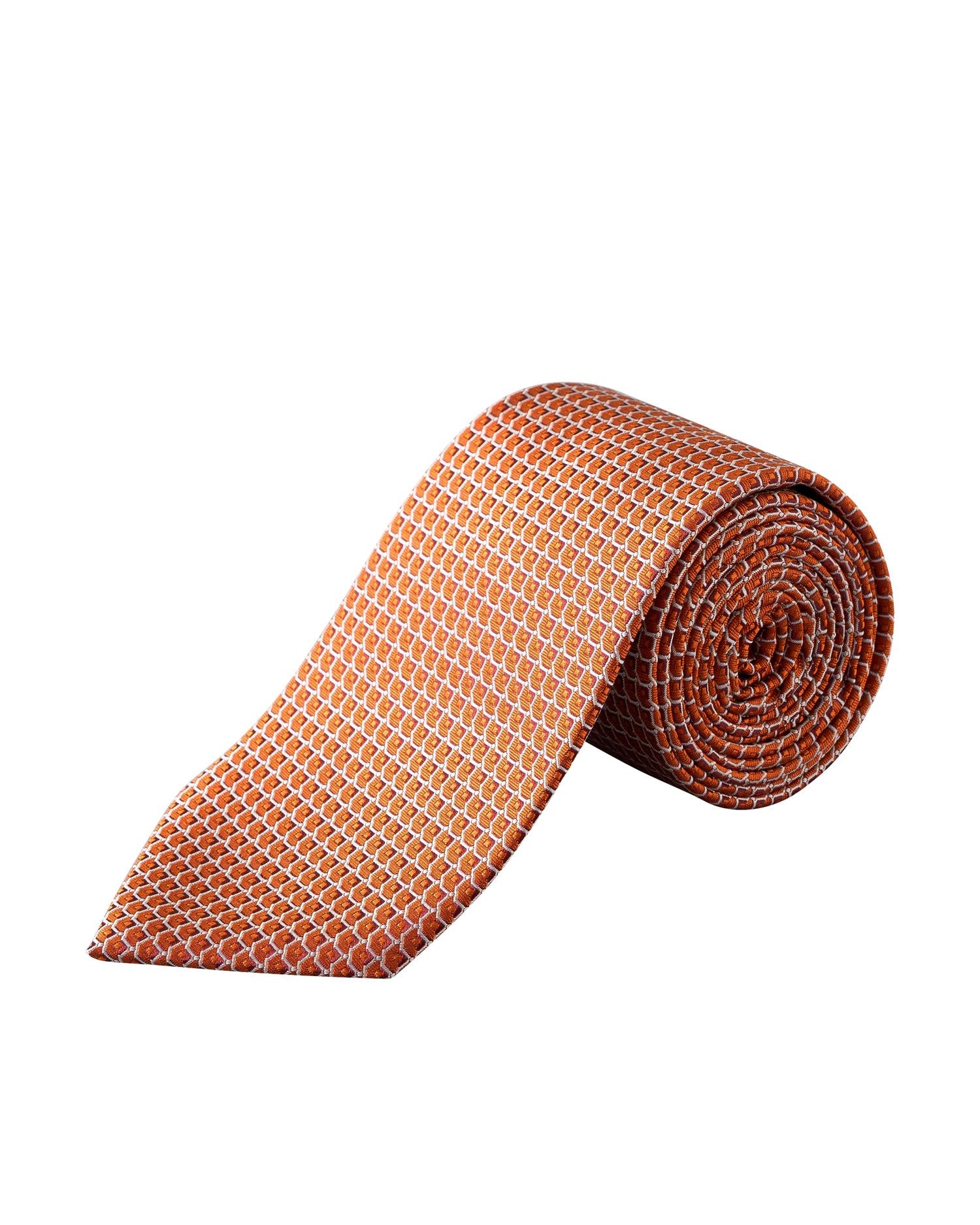 Geometric Woven Silk Tie