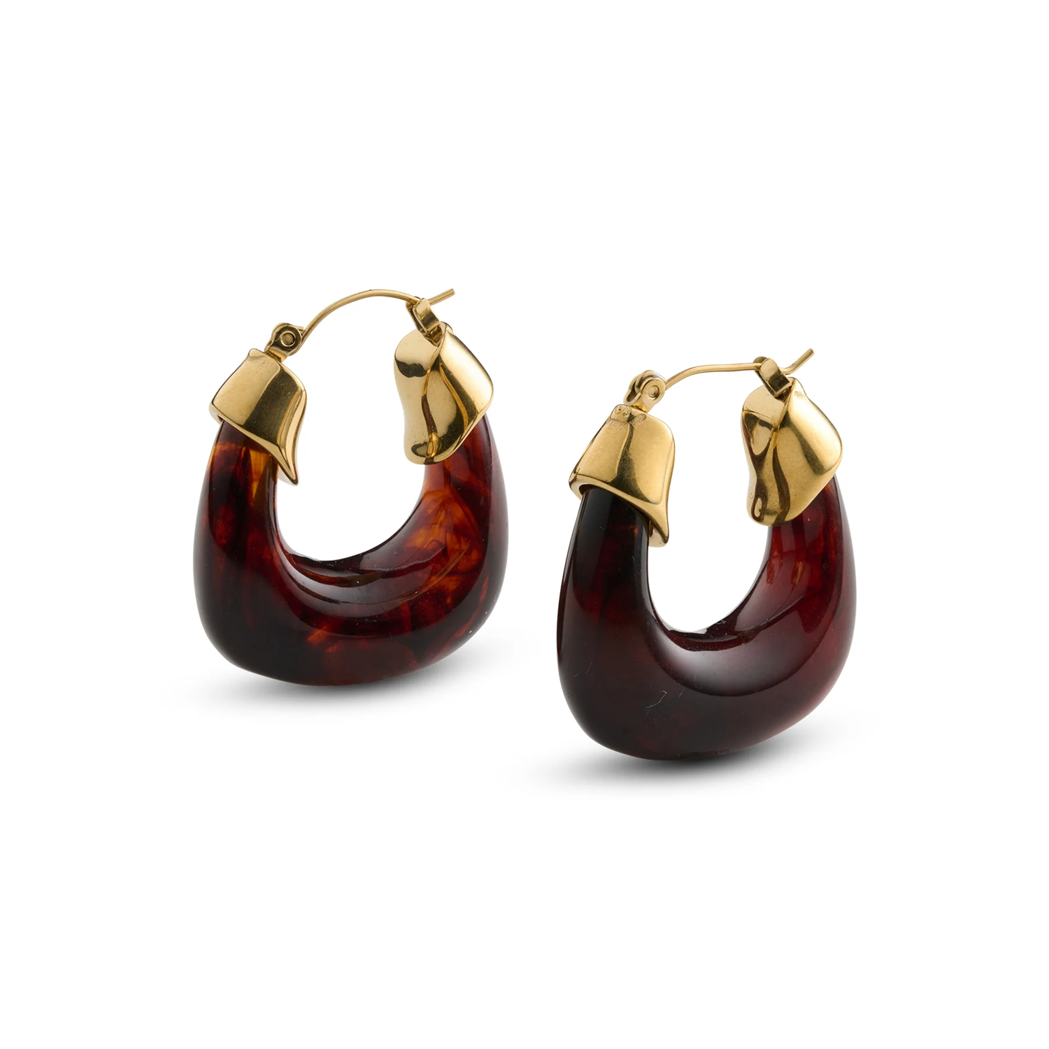 Carmen - Resin Earrings Stainless Steel - Gold
