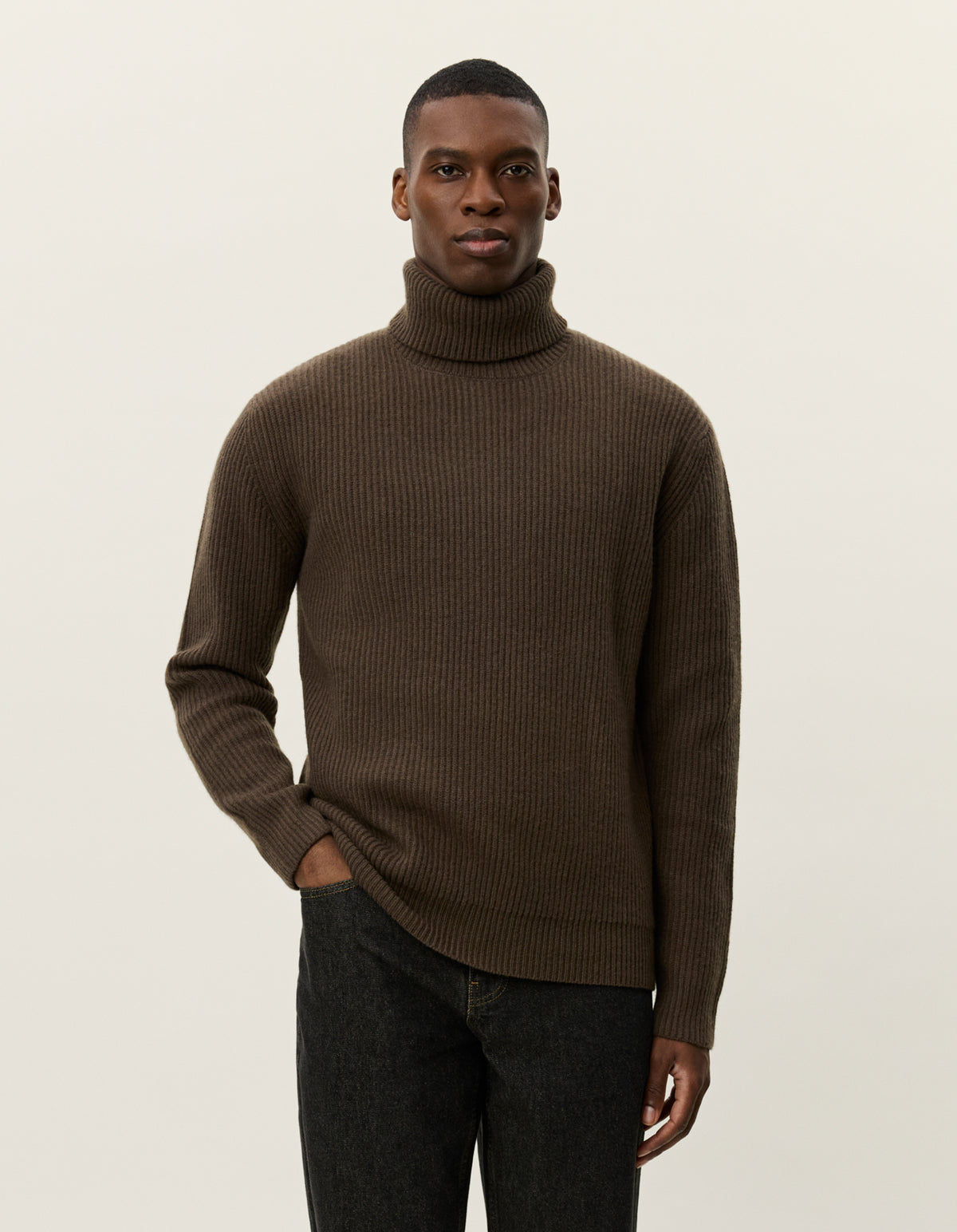 Eddie Wool Rib Rollneck Knit