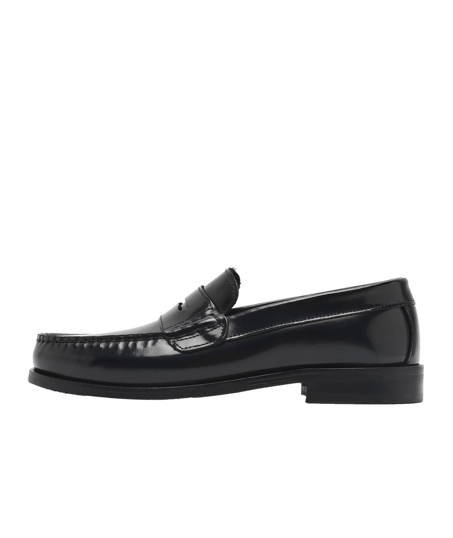 Miles Penny Loafer - Black Polido