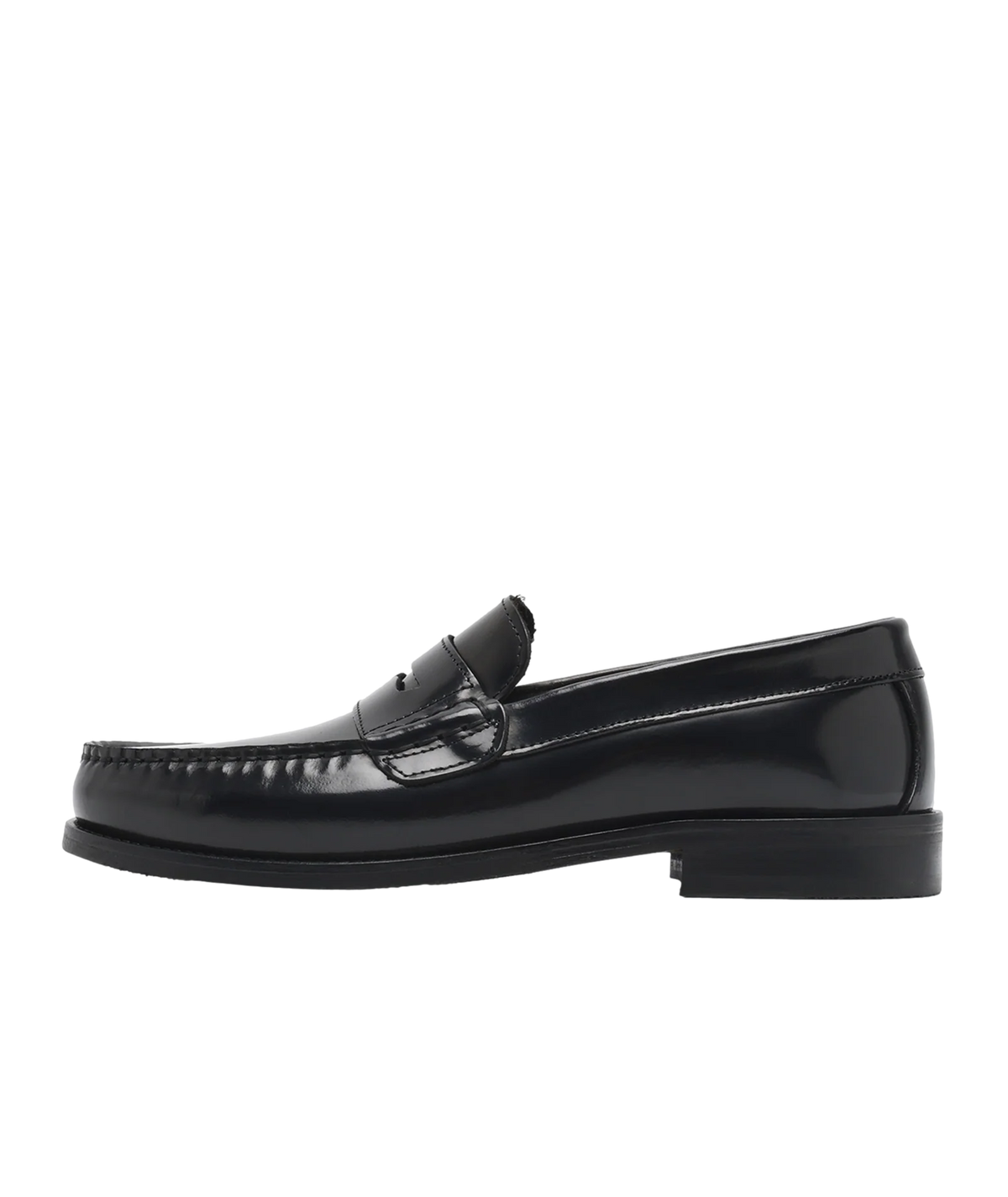Miles Penny Loafer - Black Polido