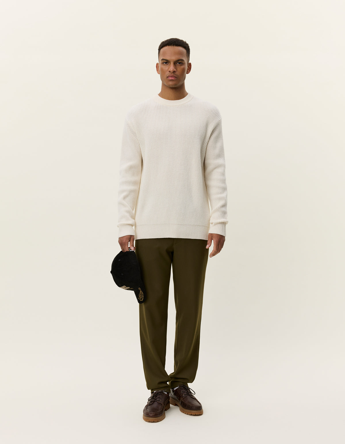 Eddie Wool Rib Crewneck Knit