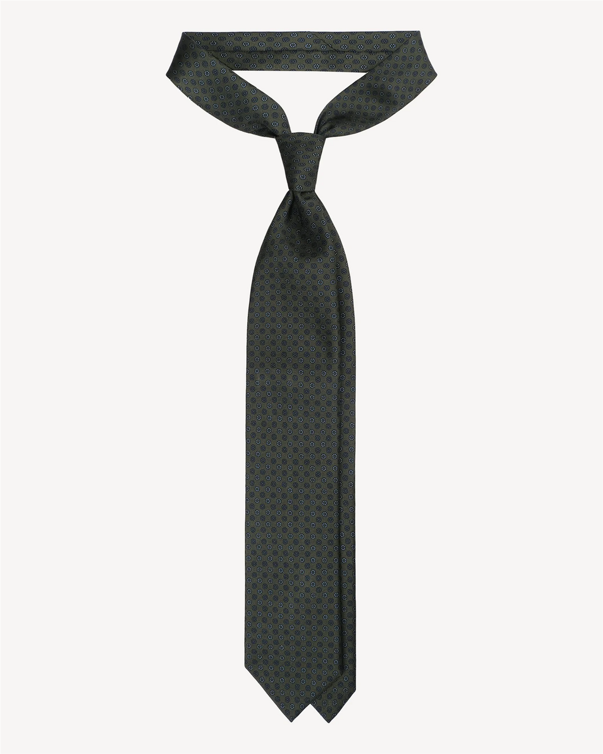 Micro Floral Selftipped Italian Silk Tie