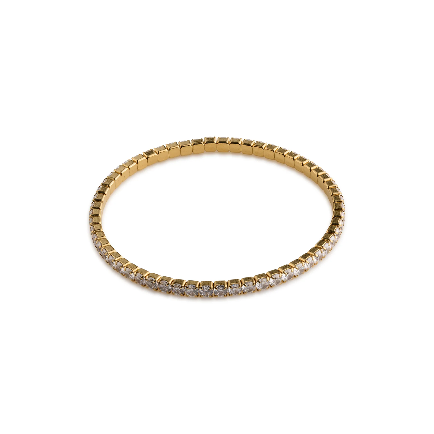 Sunny - Tennis Bracelet Crystal Stainless Steel - Gold