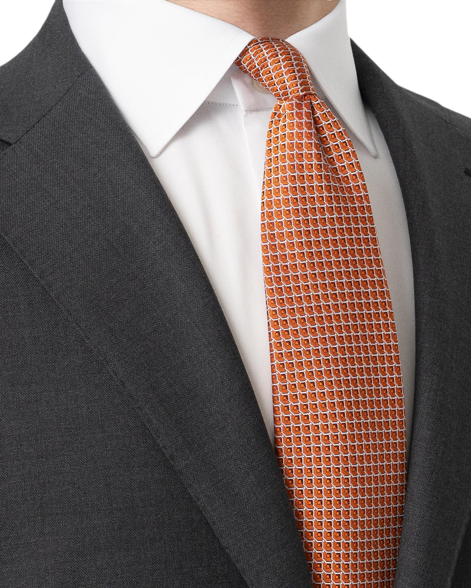 Geometric Woven Silk Tie