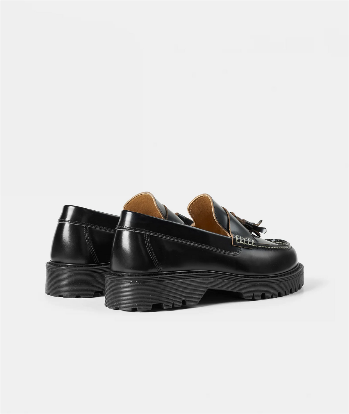 Pete Loafer - Black Polido Raw Edge