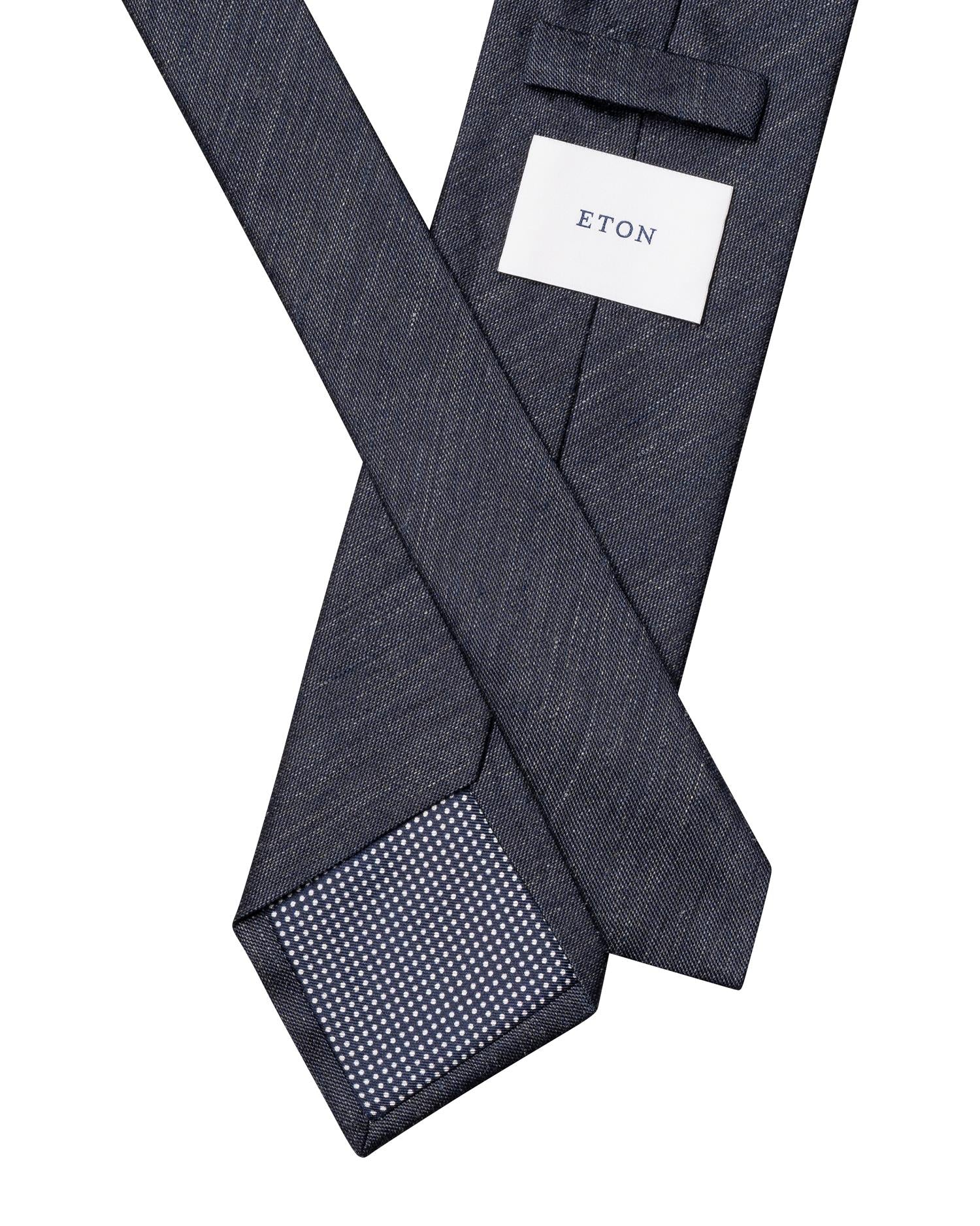 Solid Woven Linen Silk Tie