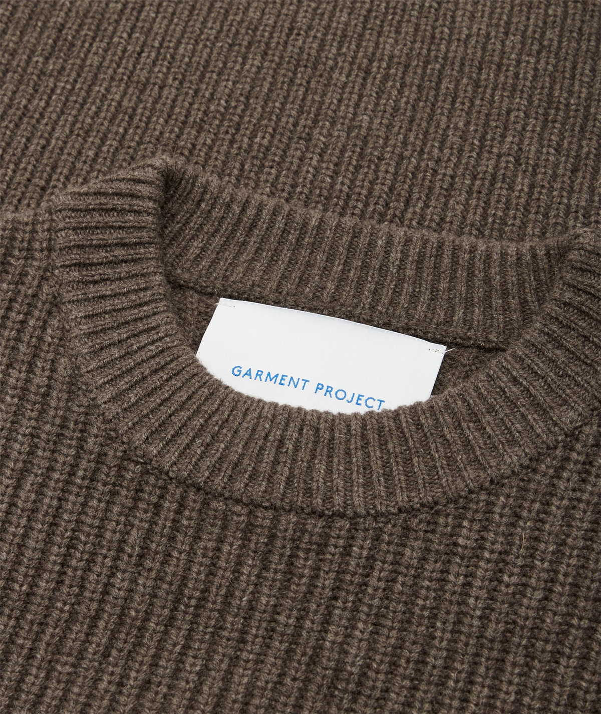 Boxy Wool Knit - Dark Taupe Melange