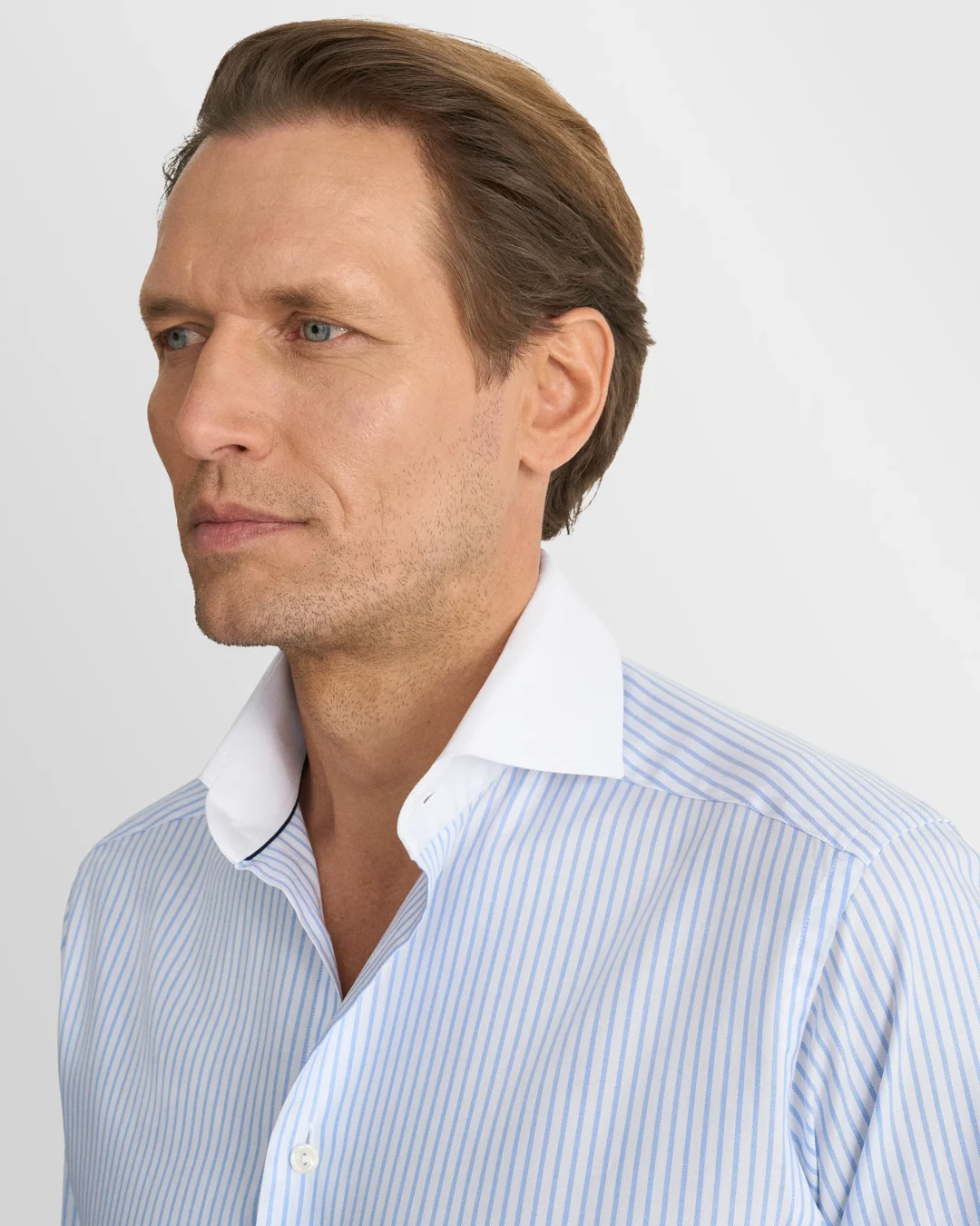 Light blue Striped Signature Oxford Shirt