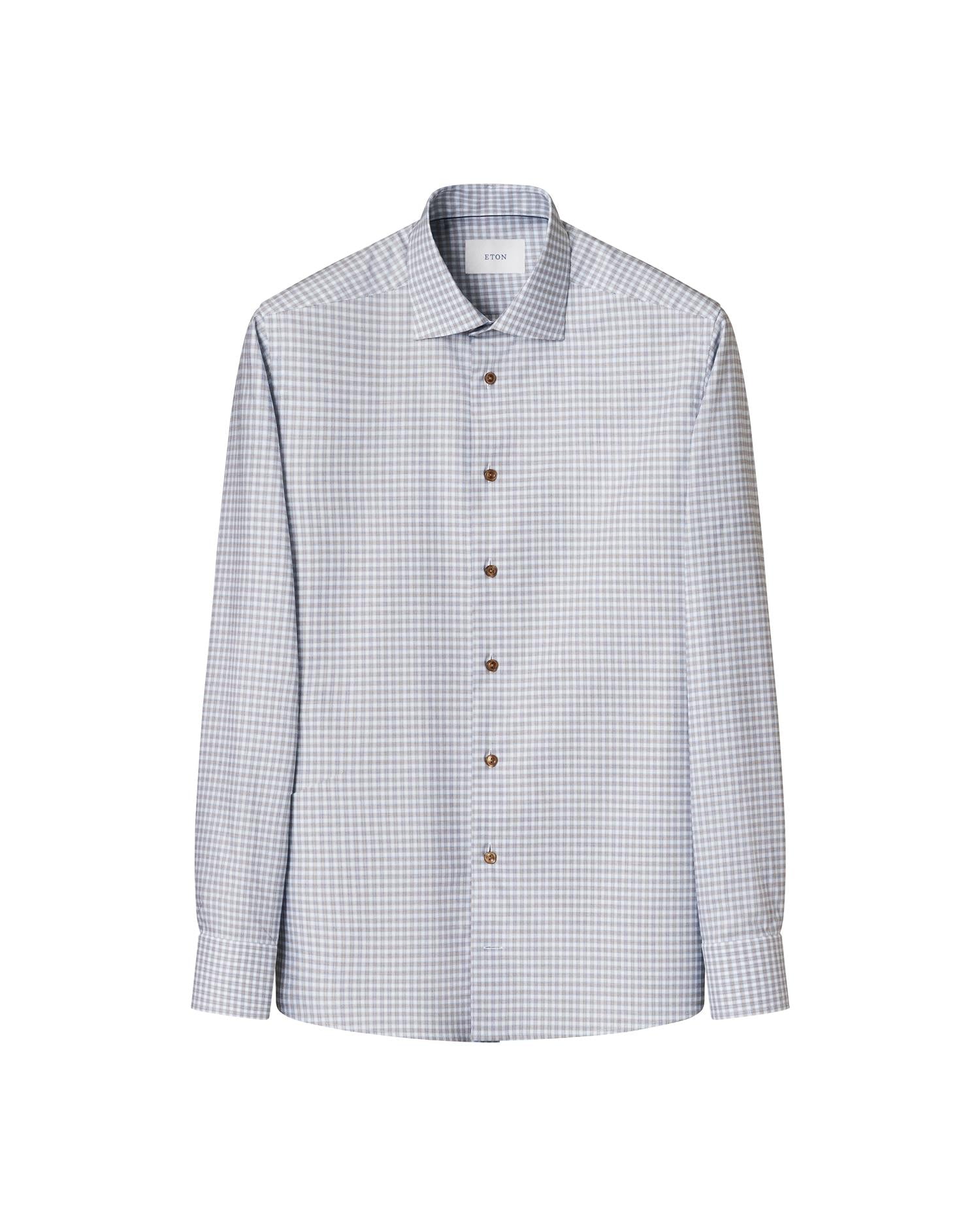 Light blue Check Cotton TENCEL™ Lyocell Shirt