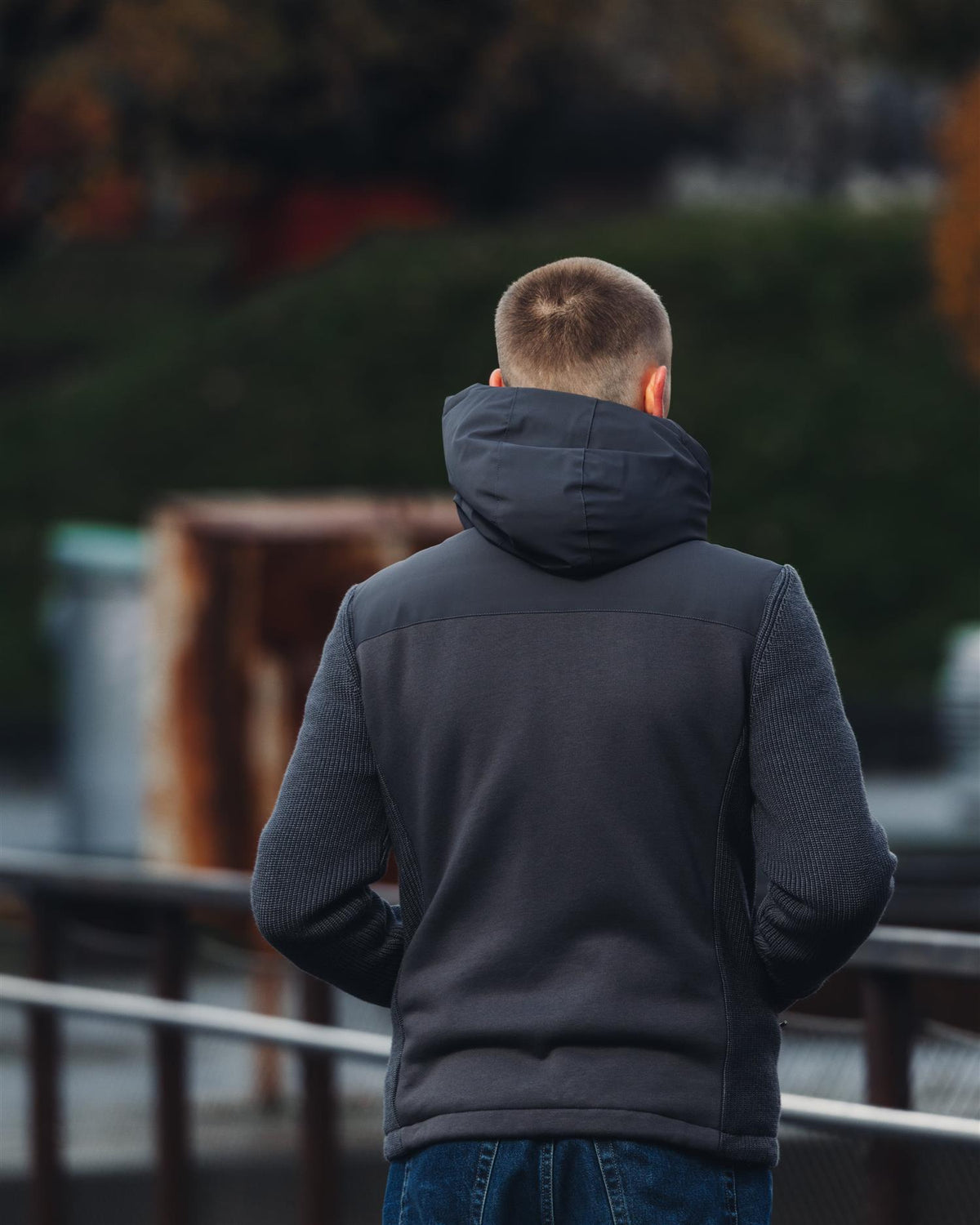 Hybrid Padded Jacket with Hood