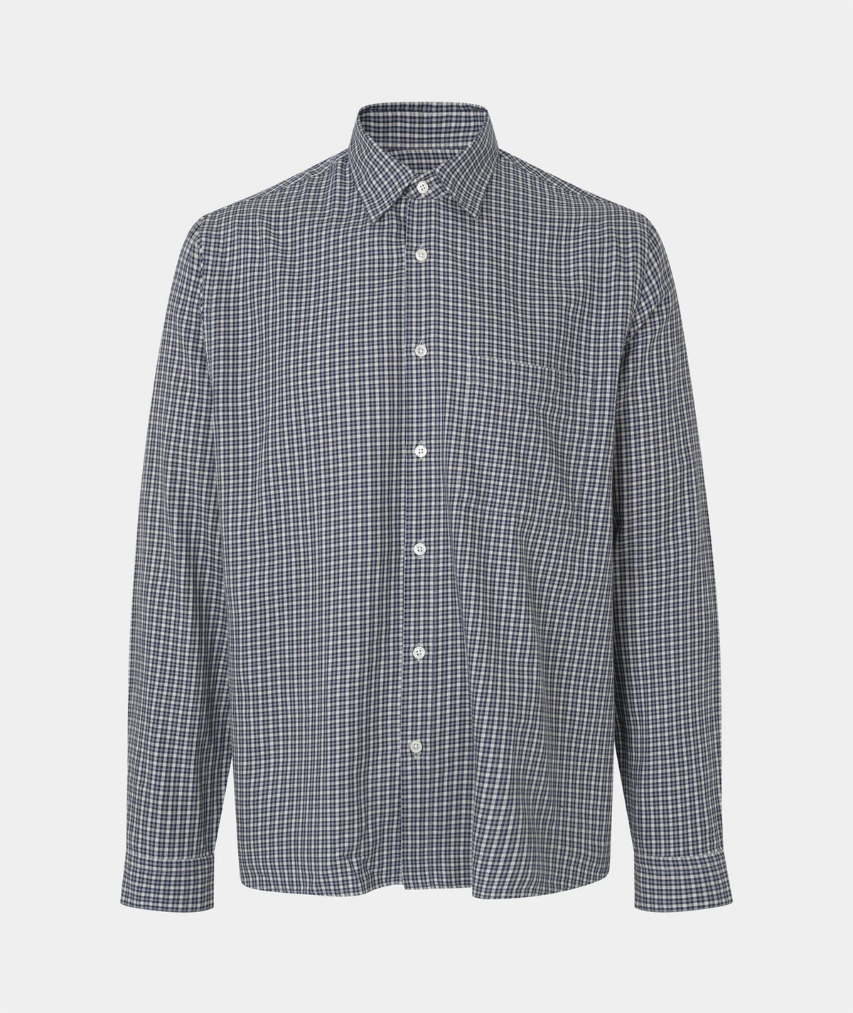 Relaxed LS Shirt - Navy Check