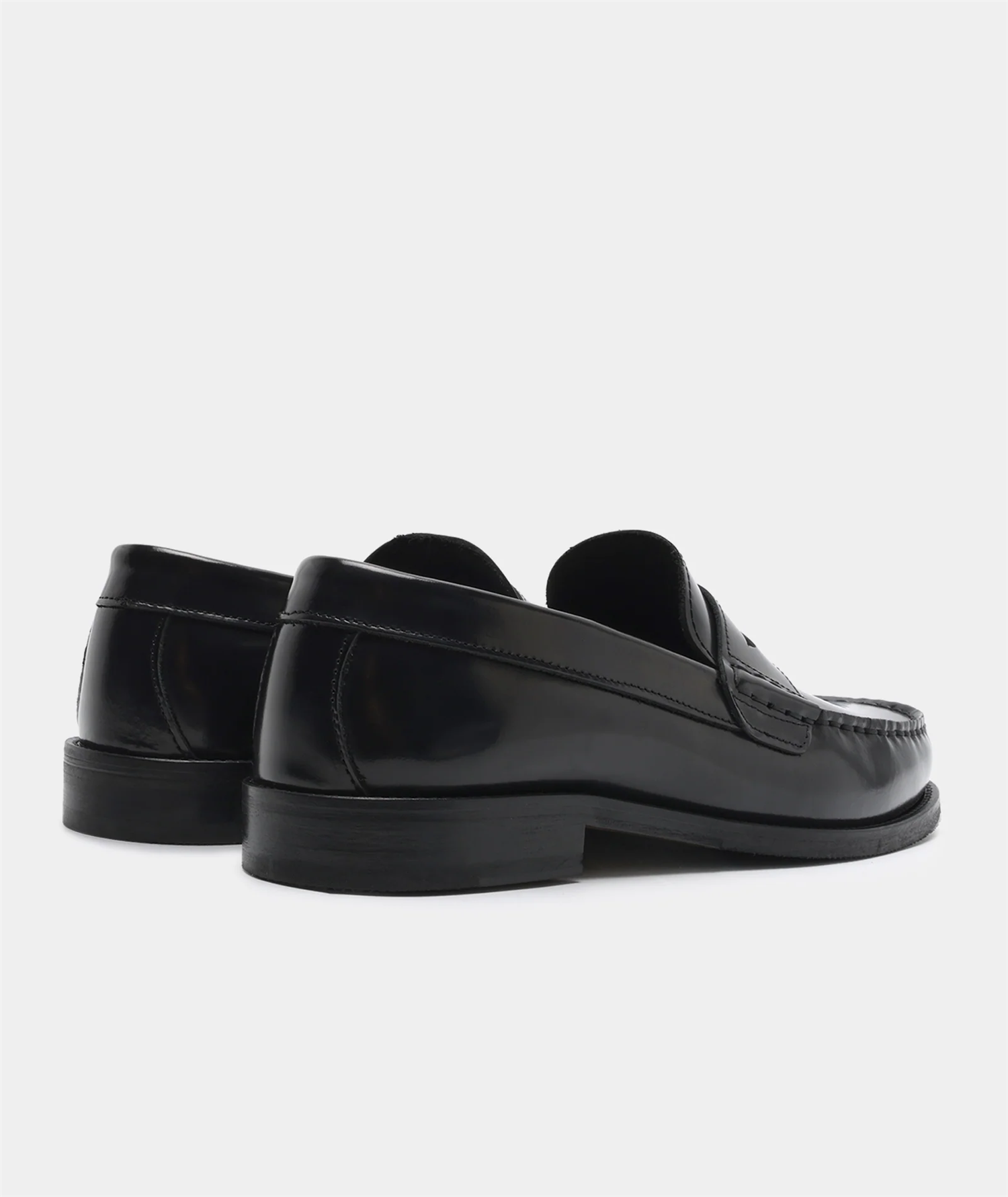 Miles Penny Loafer - Black Polido