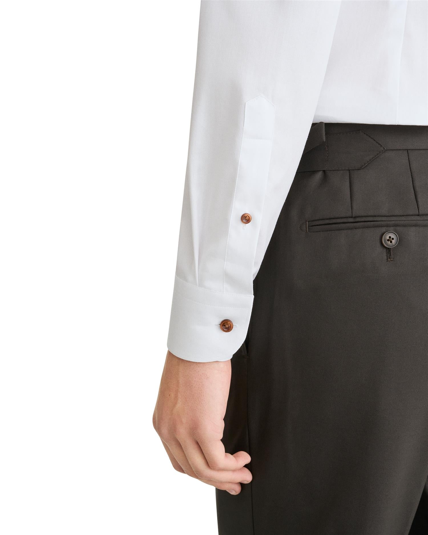 White Paisley Effect Signature Twill Shirt