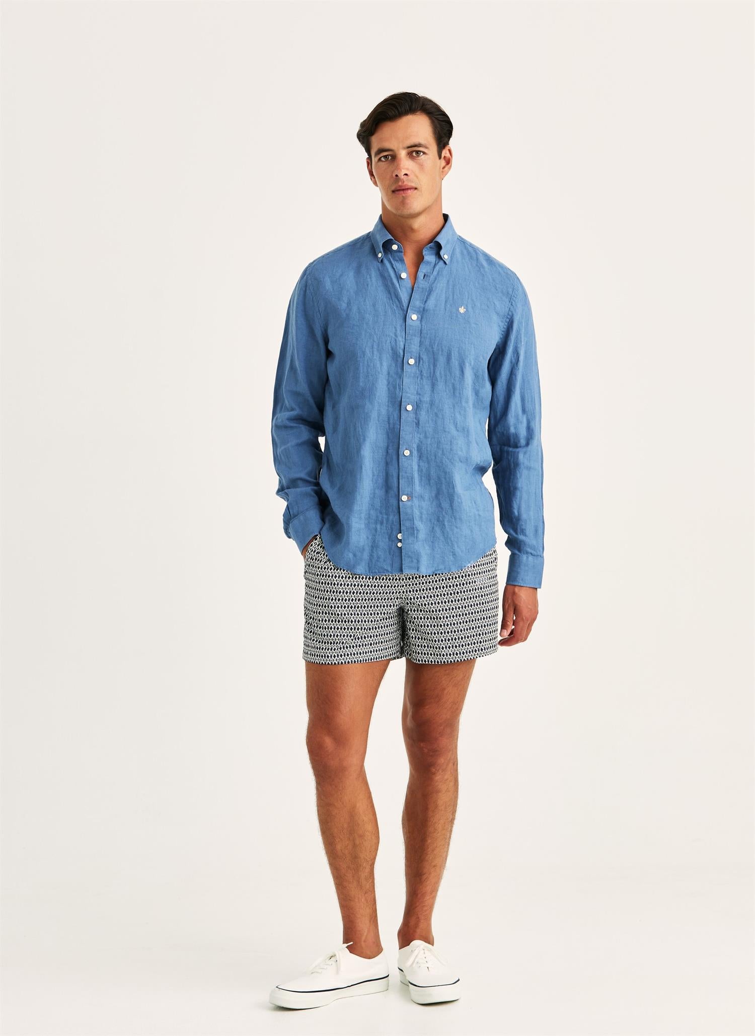 Douglas Linen Shirt-Classic Fit