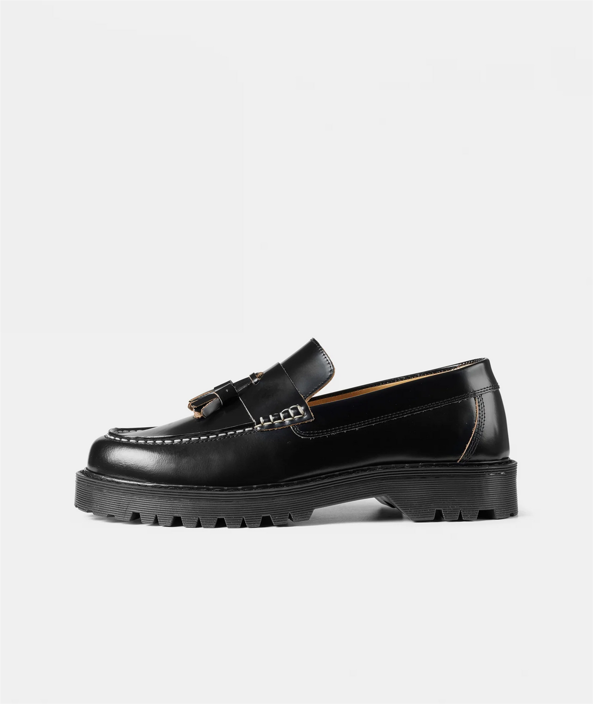 Pete Loafer - Black Polido Raw Edge