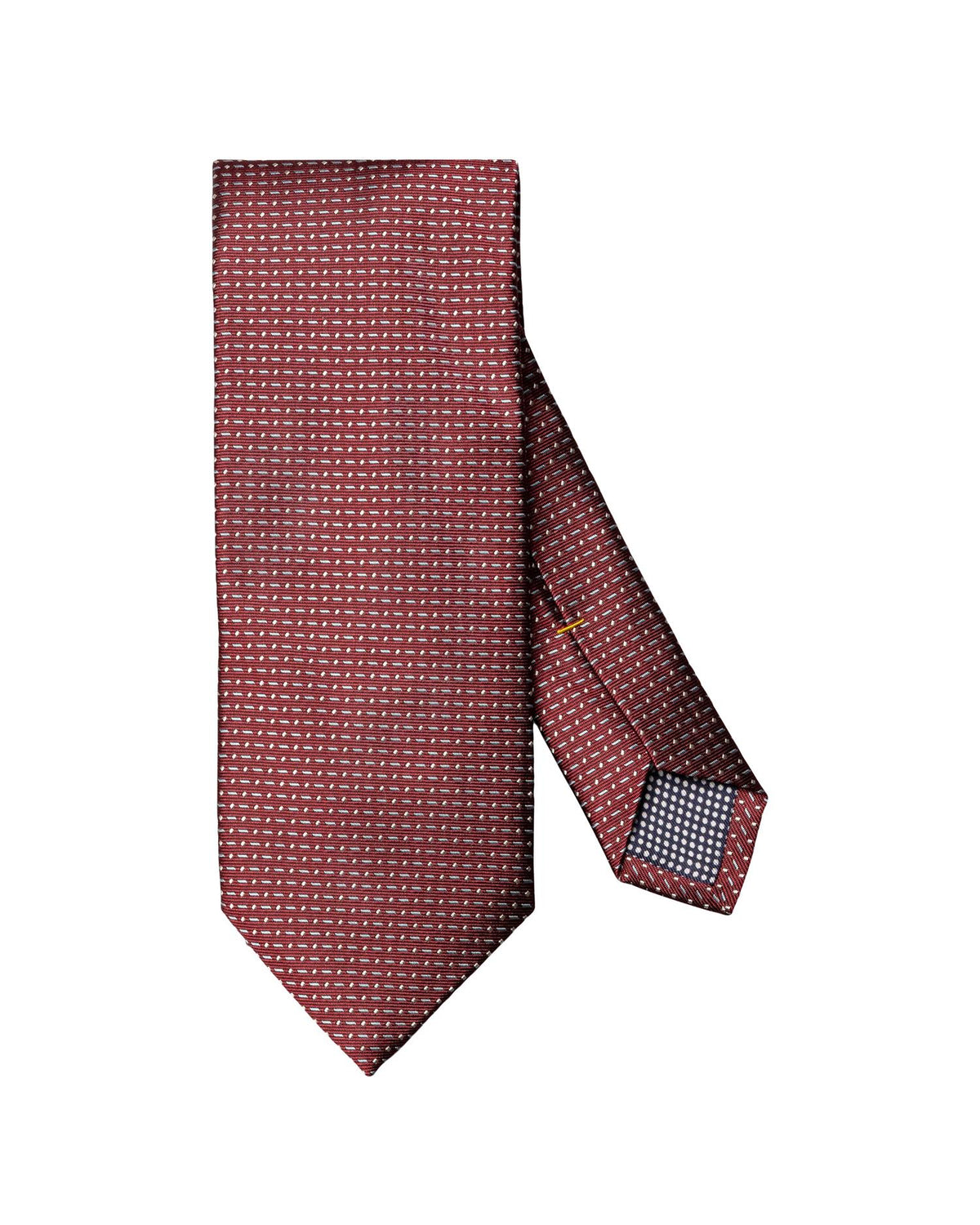 Dark Red Pin-Dot Woven Silk Tie
