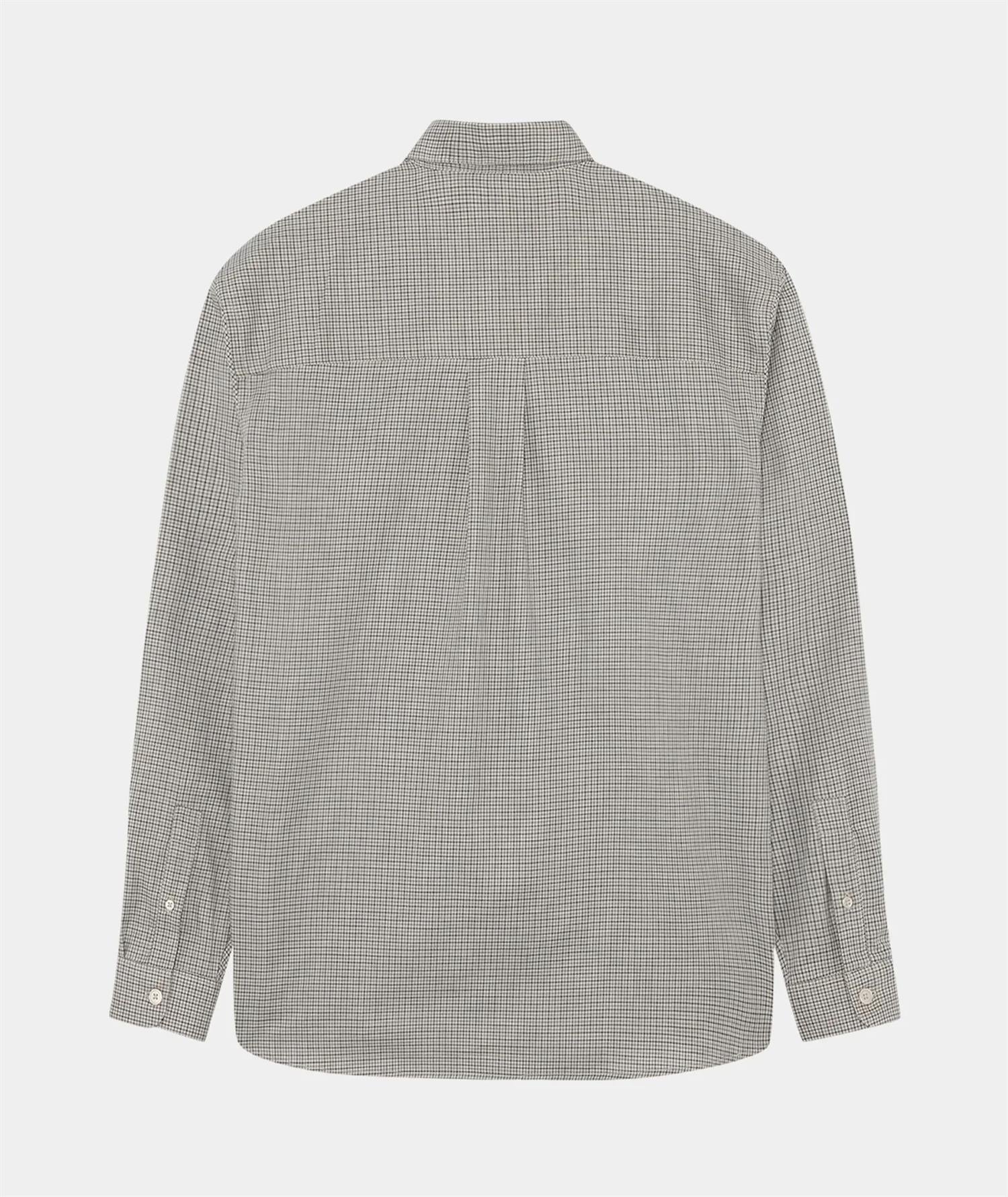 Relaxed LS Button Down Shirt - Bone/Grey Check