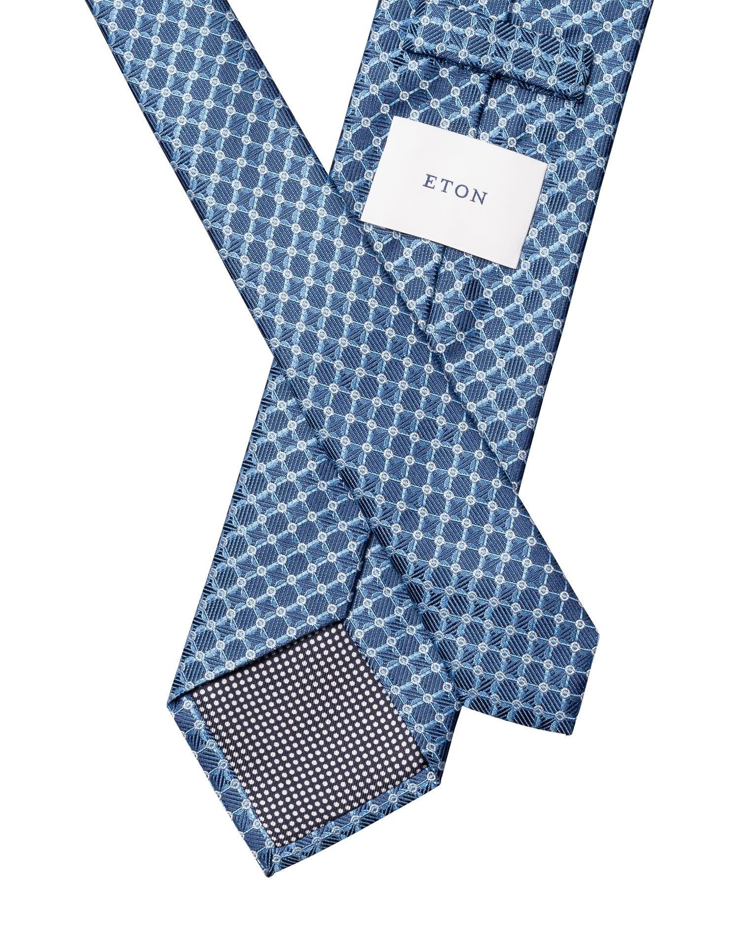 Light blue Geometric Woven Silk Tie