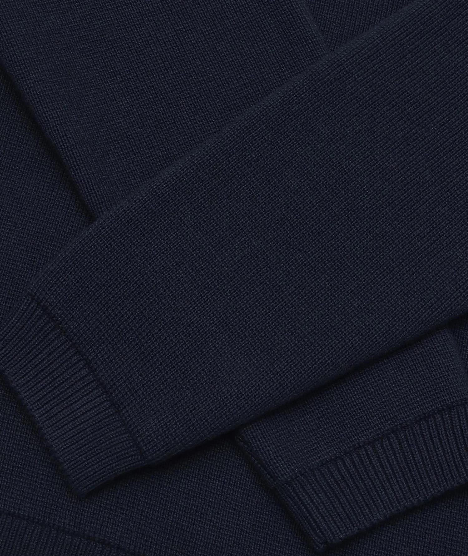 Zipper Knit Cardigan - Navy