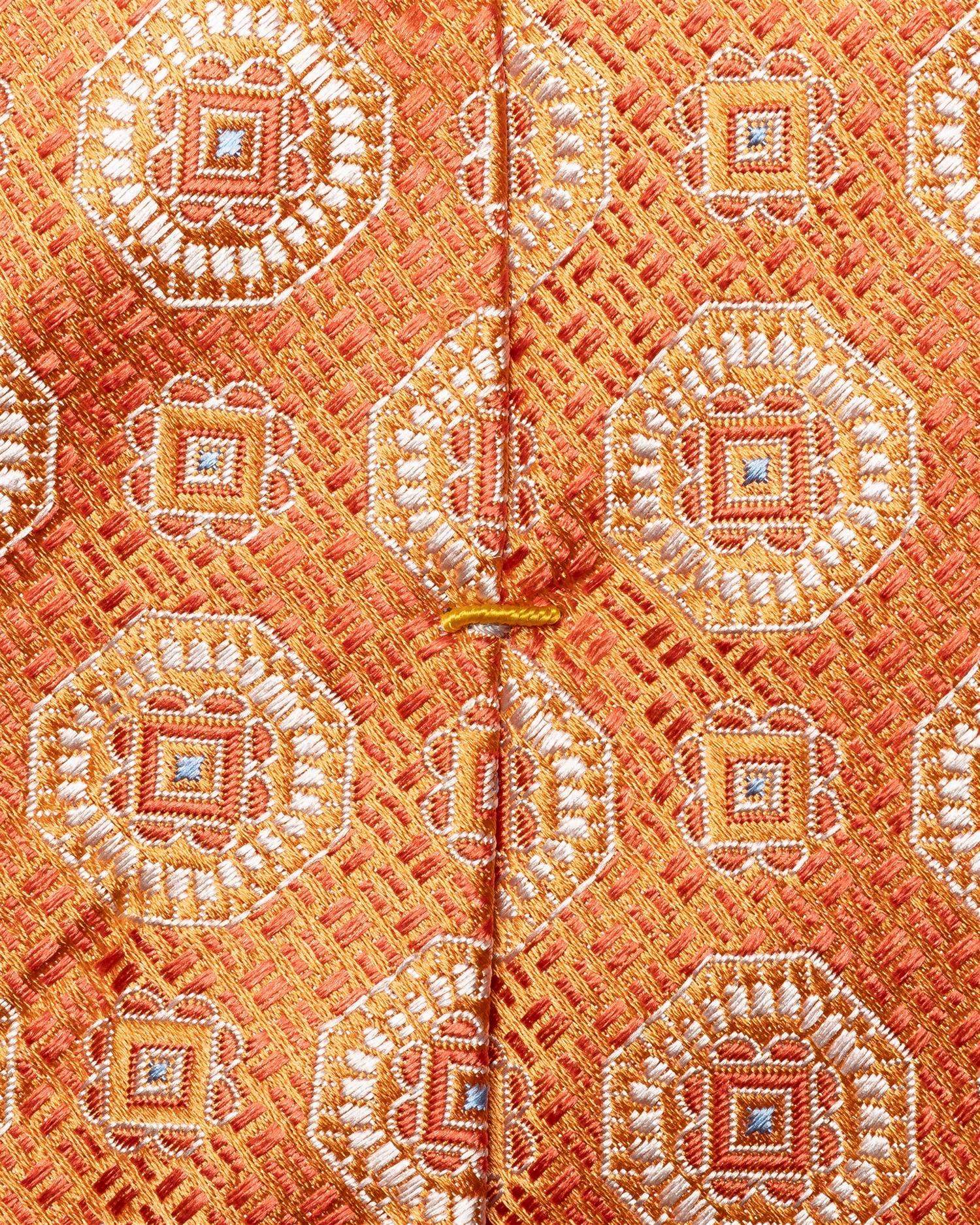 Medallion Woven Silk Tie
