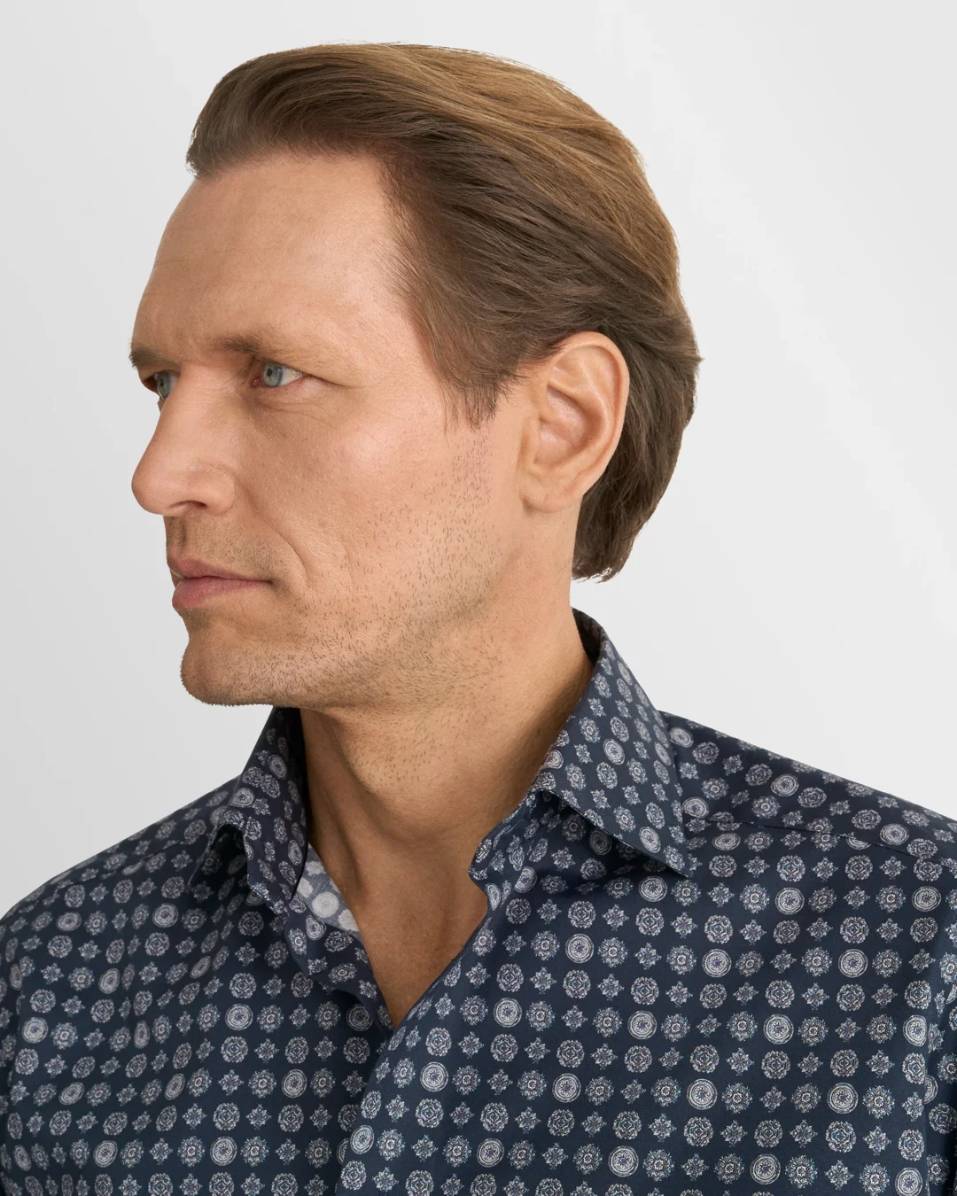 Navy blue Geometric Signature Twill Shirt