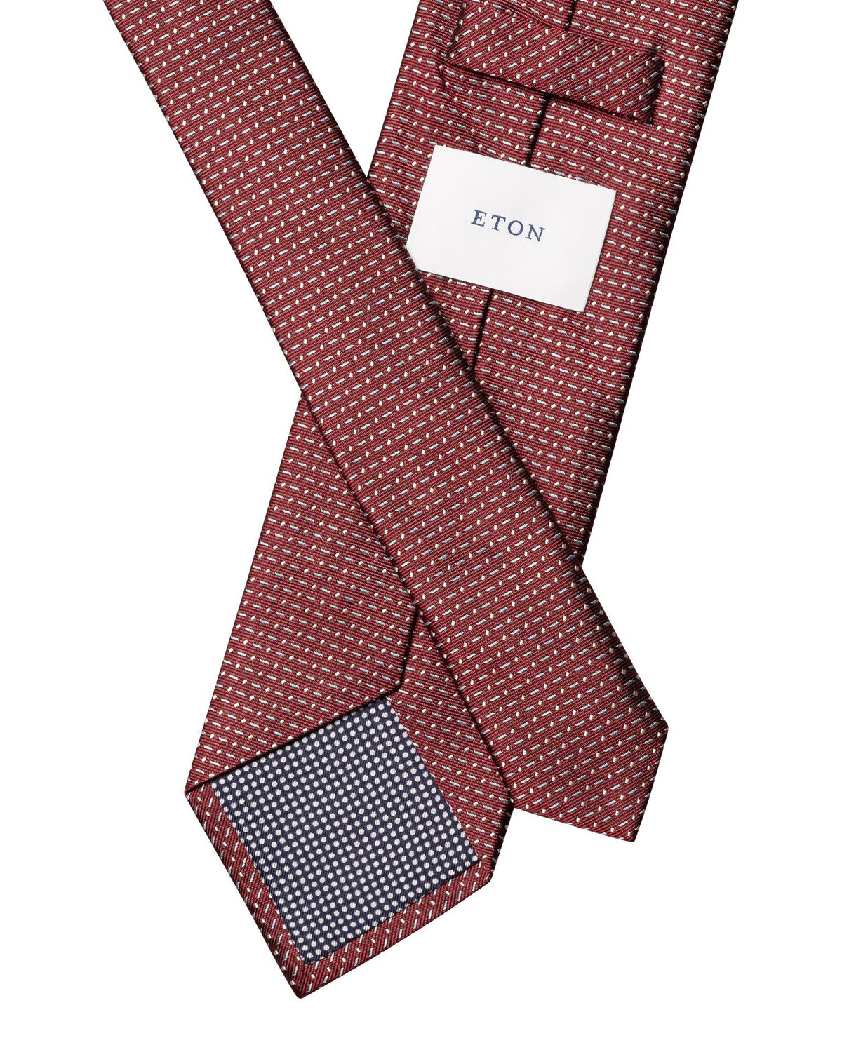 Dark Red Pin-Dot Woven Silk Tie
