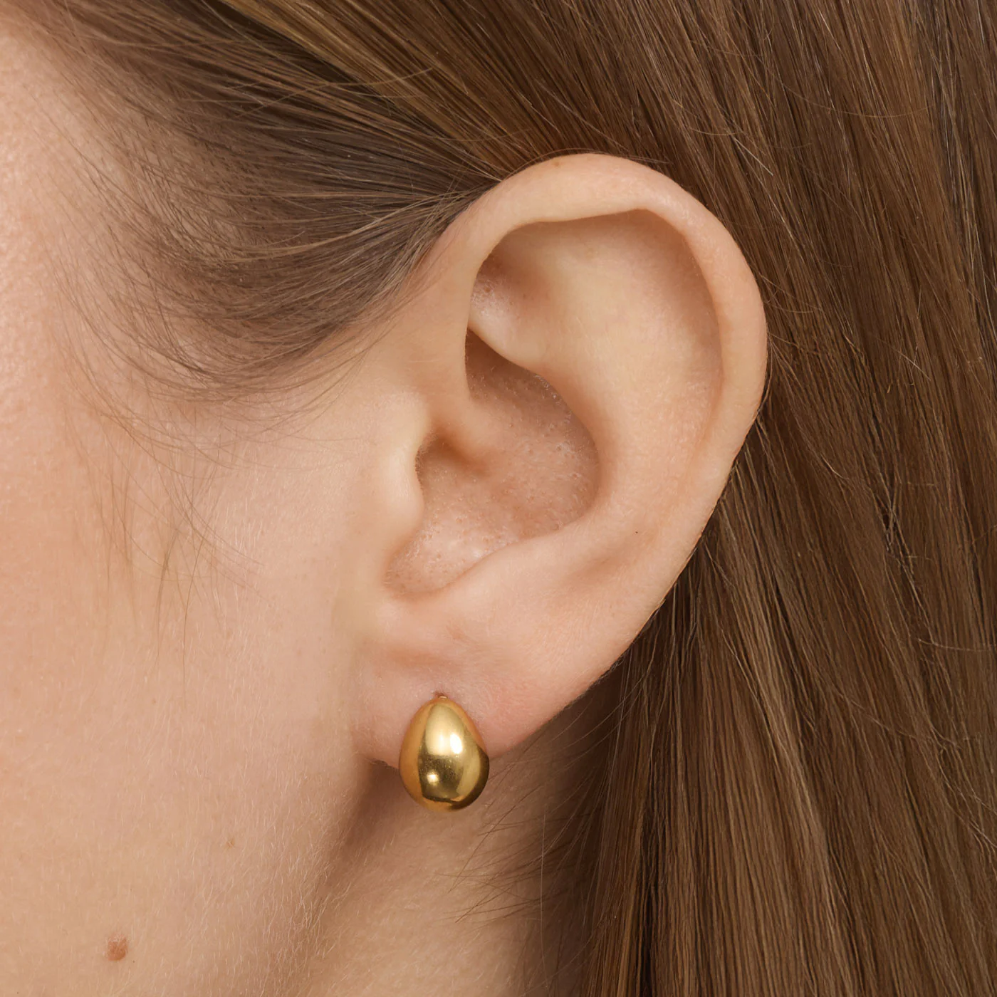 May -  Classic Drop Earrings Stainless Steel - Gold