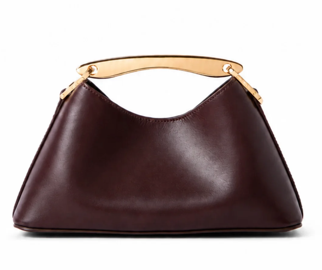 Mini boomerang leather wine