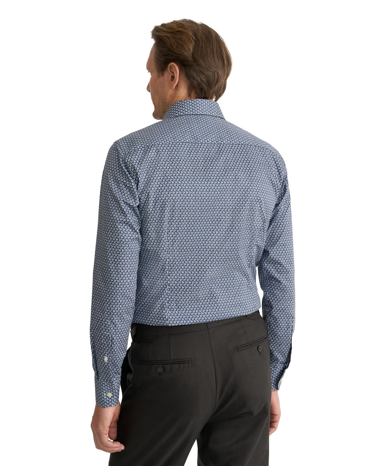 Dark blue Geometric Signature Twill Shirt