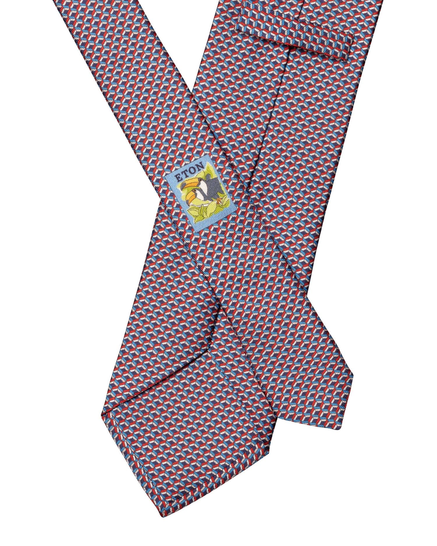 Geometrical Print Silk Tie