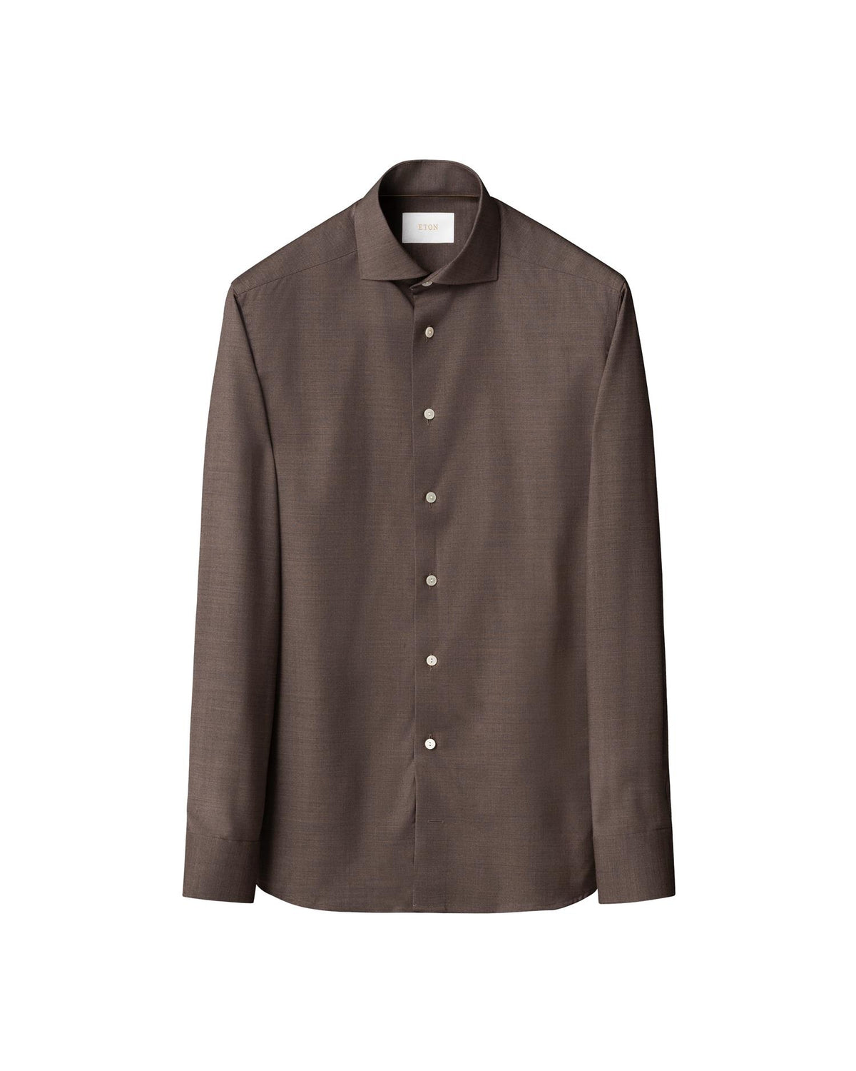 Brown Solid Merino Shirt