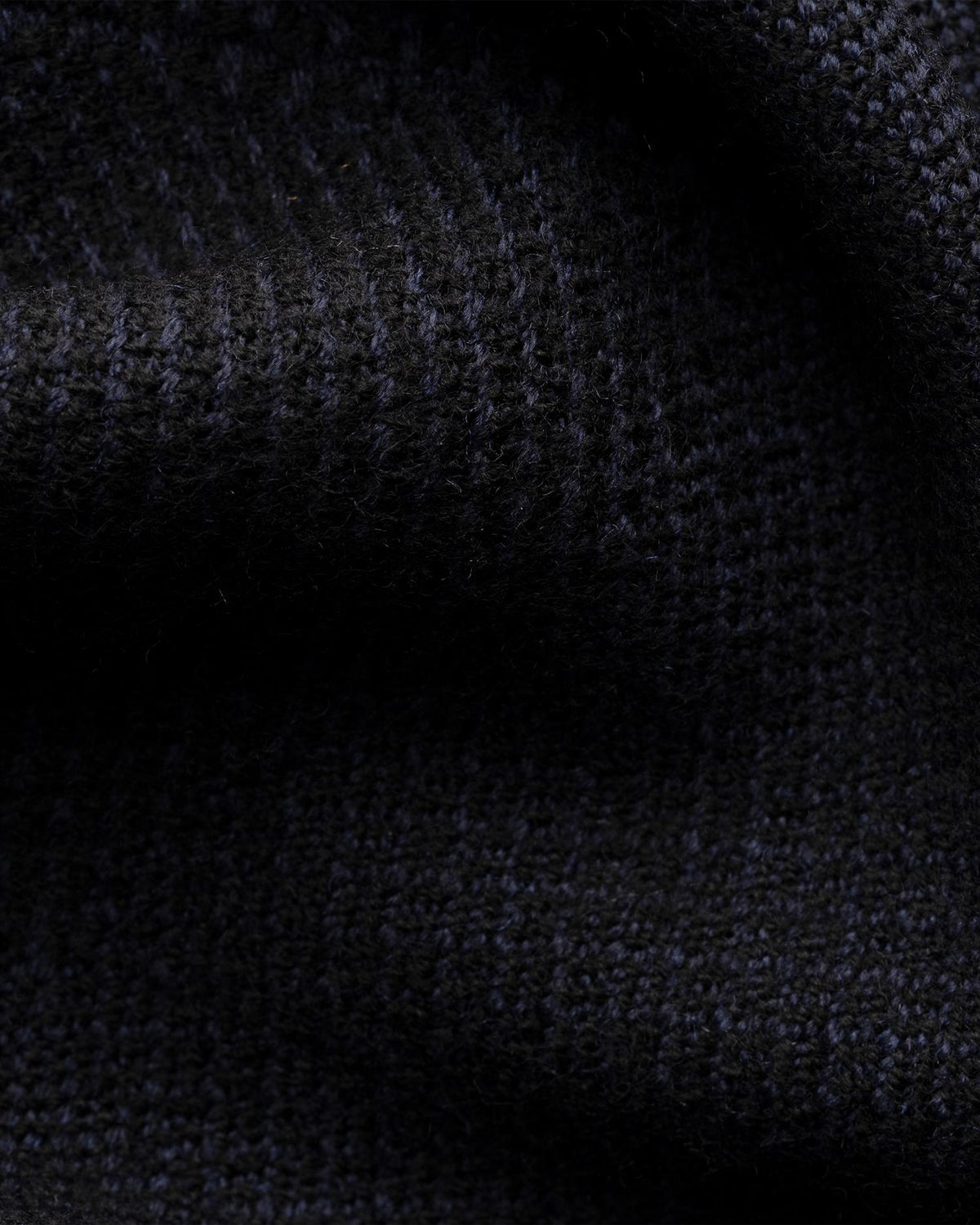 Navy blue Patchwork Merino Wool Scarf
