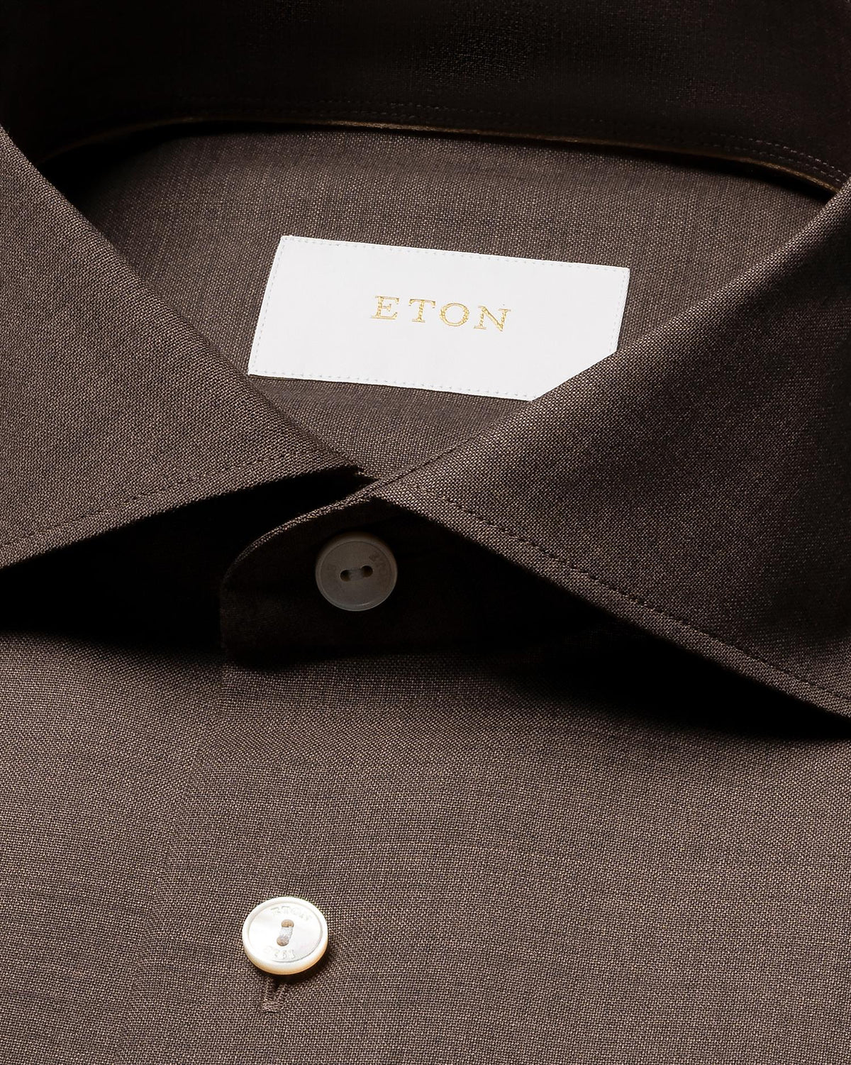 Brown Solid Merino Shirt