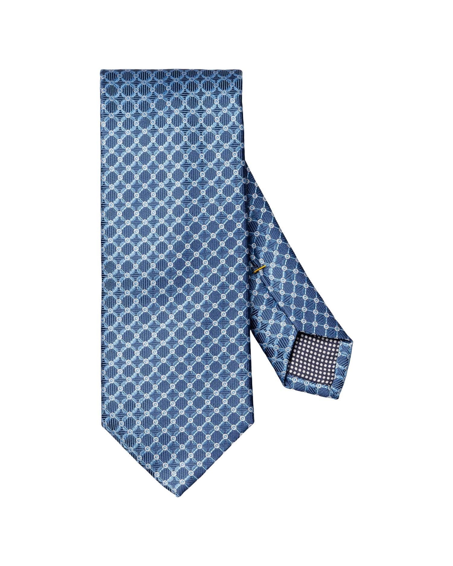 Light blue Geometric Woven Silk Tie