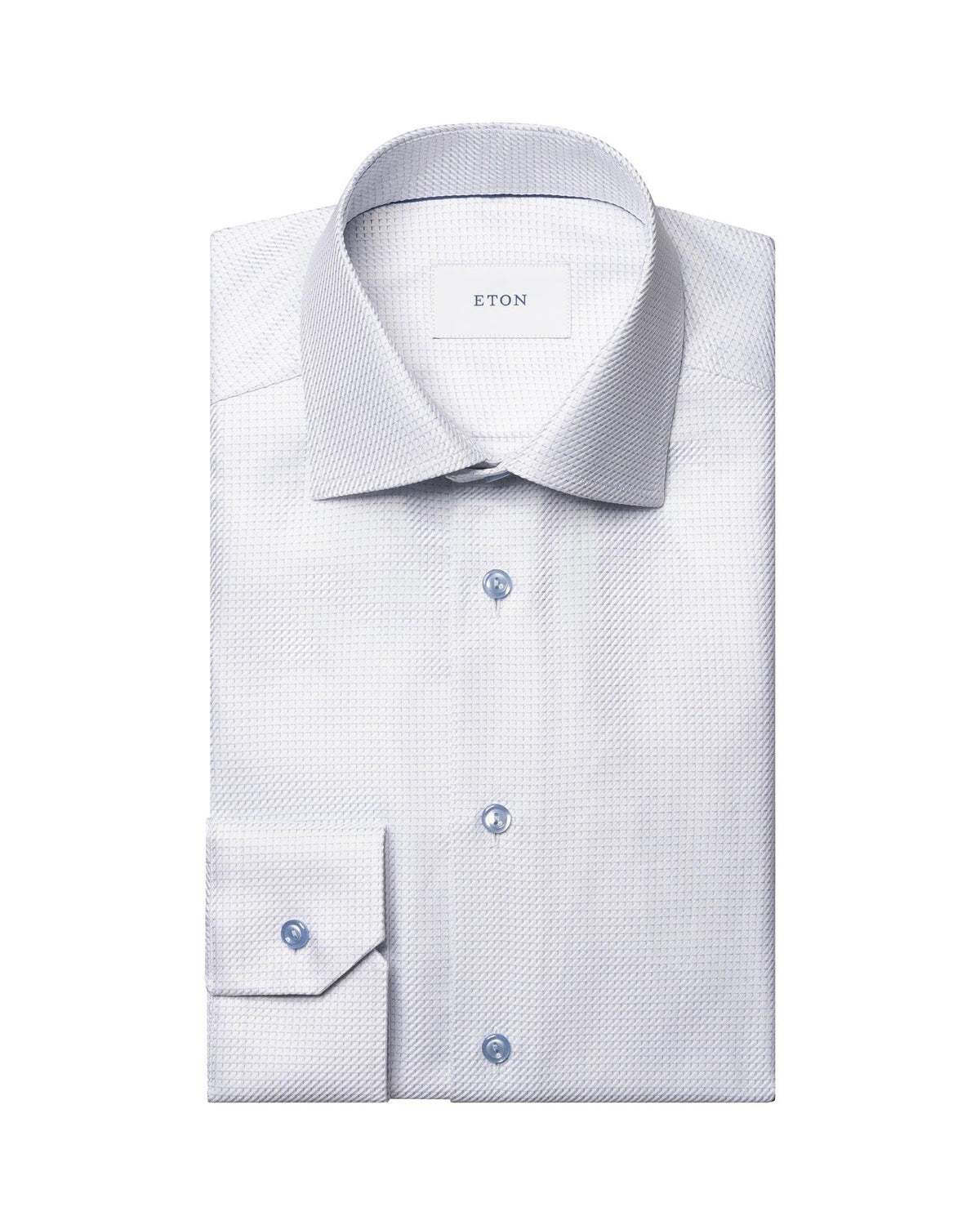 Light blue Micro Check King Twill Shirt