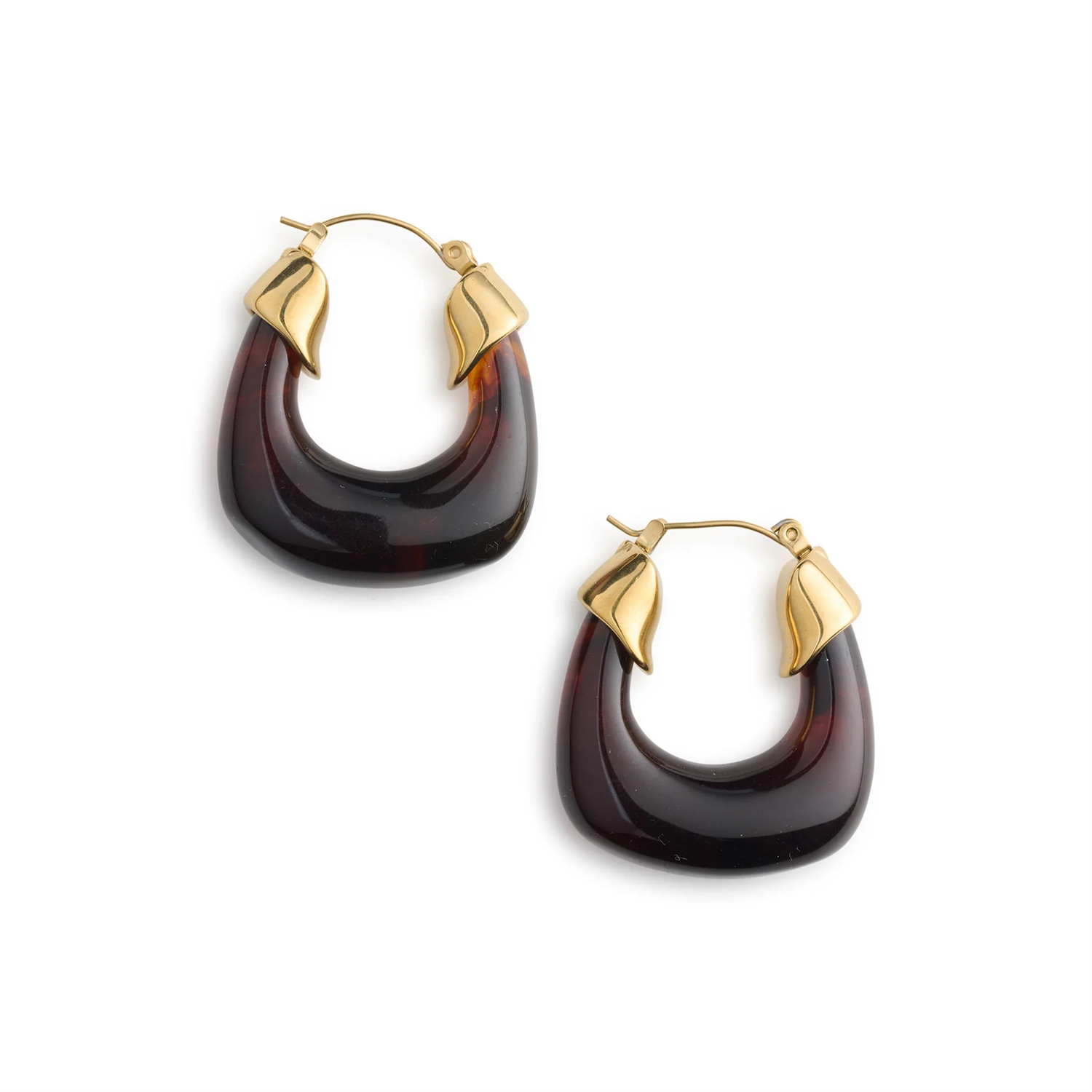 Carmen - Resin Earrings Stainless Steel - Gold