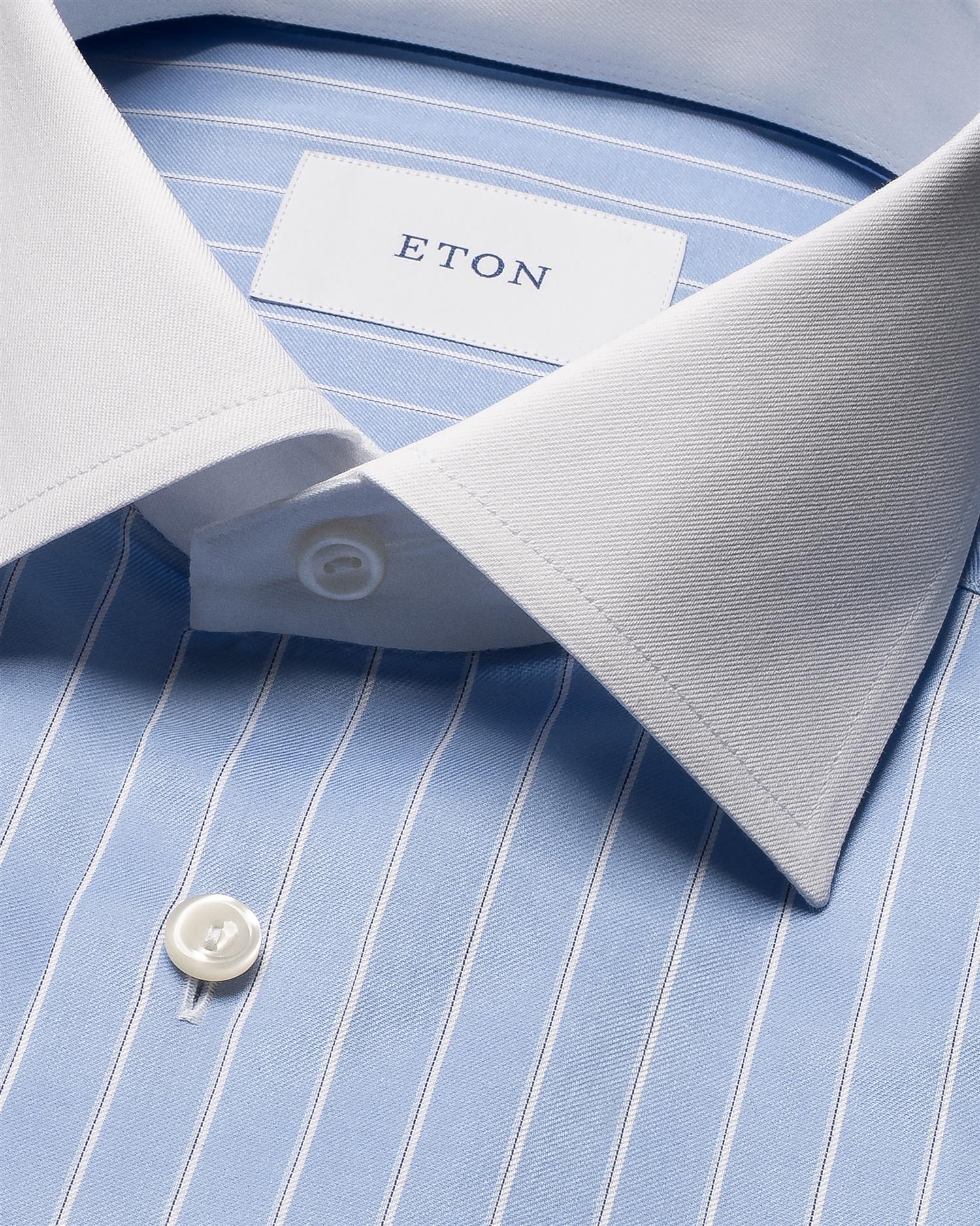 Mid blue Striped Signature Twill Shirt