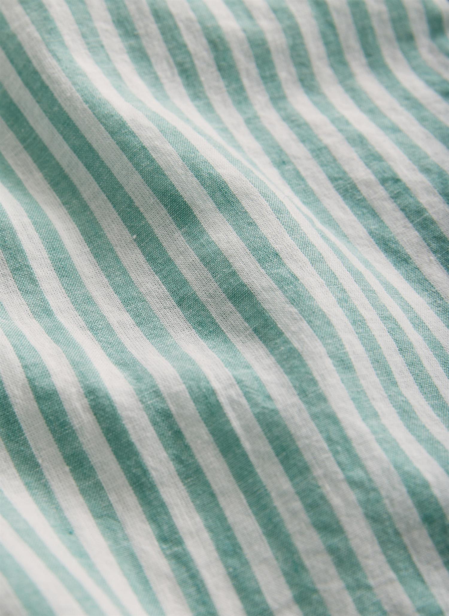 Douglas Linen Stripe Shirt-Classic Fit