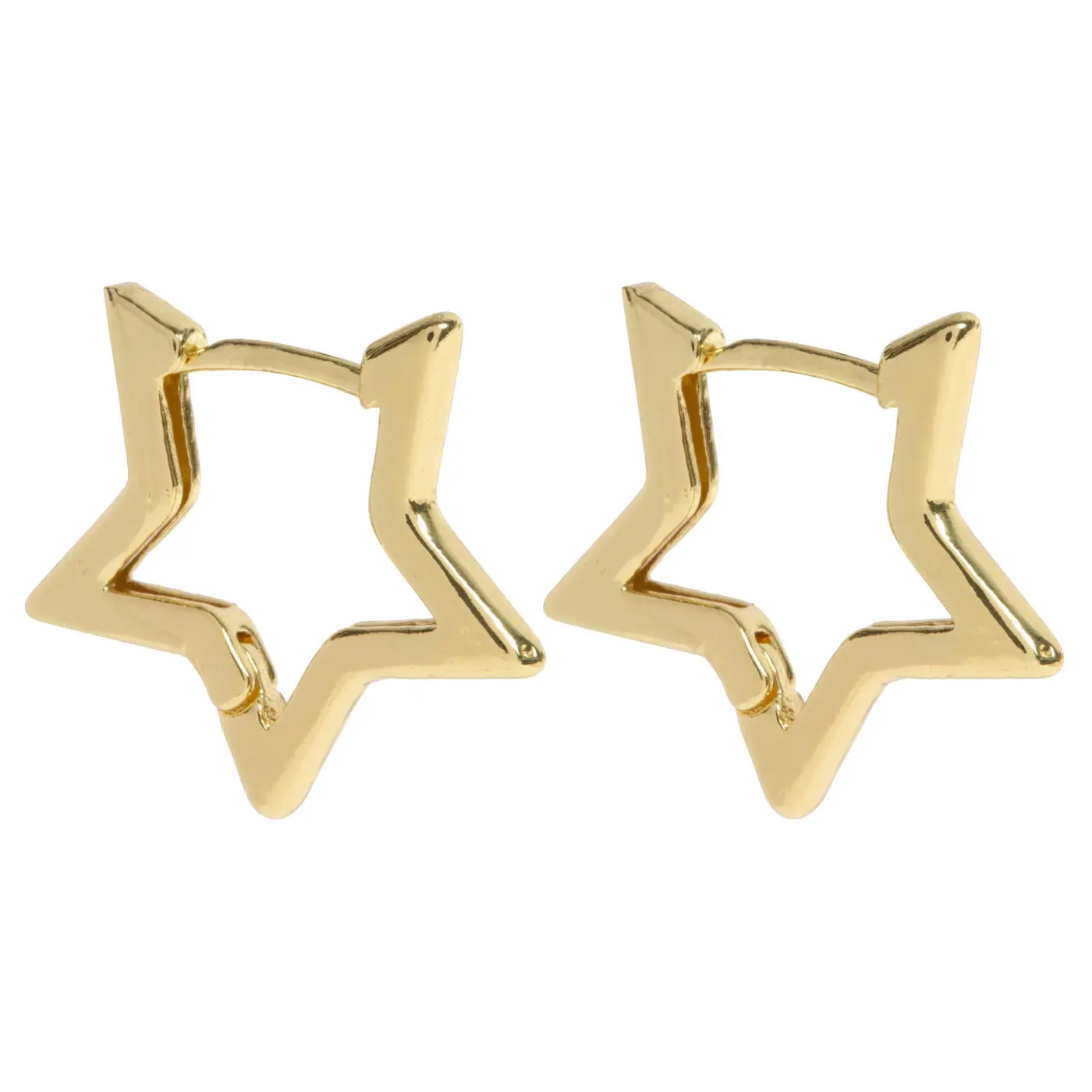 Winona - Star Hoop Earrings - Gold