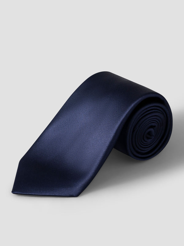 Dark blue Solid Silk Tie