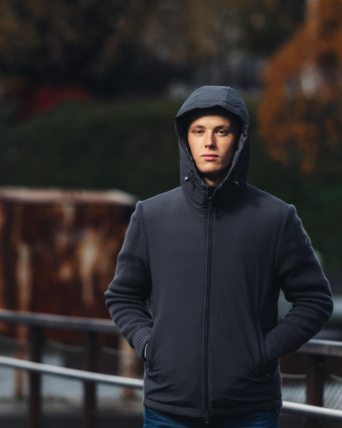 Hybrid Padded Jacket with Hood