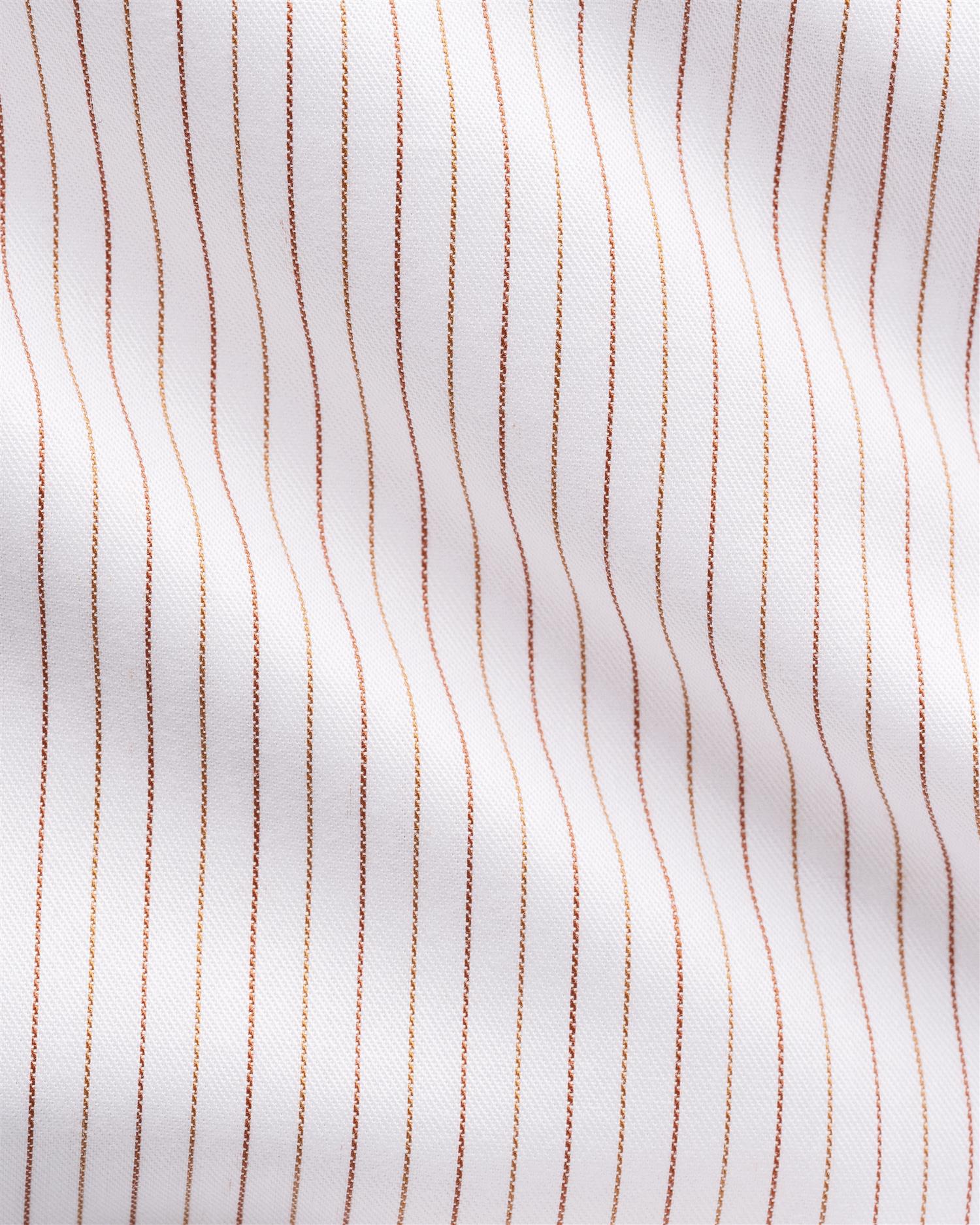 Orange Striped Fine Twill Shirt