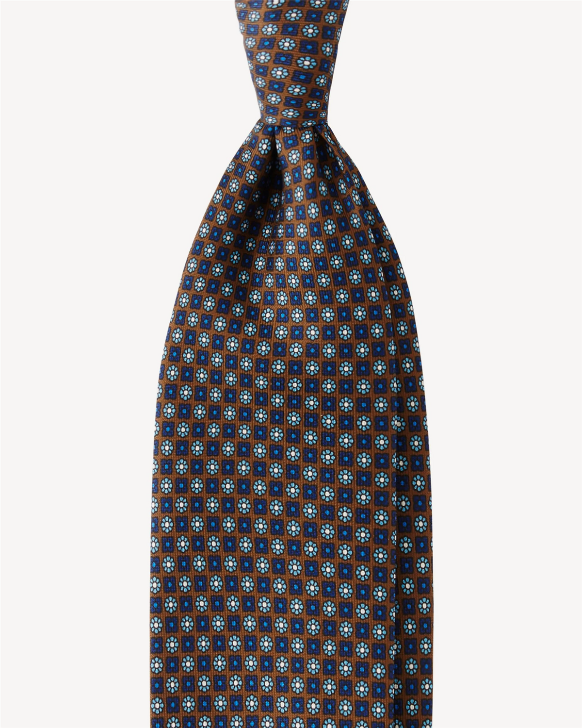 Floral Pattern Selftipped Italian Silk Tie