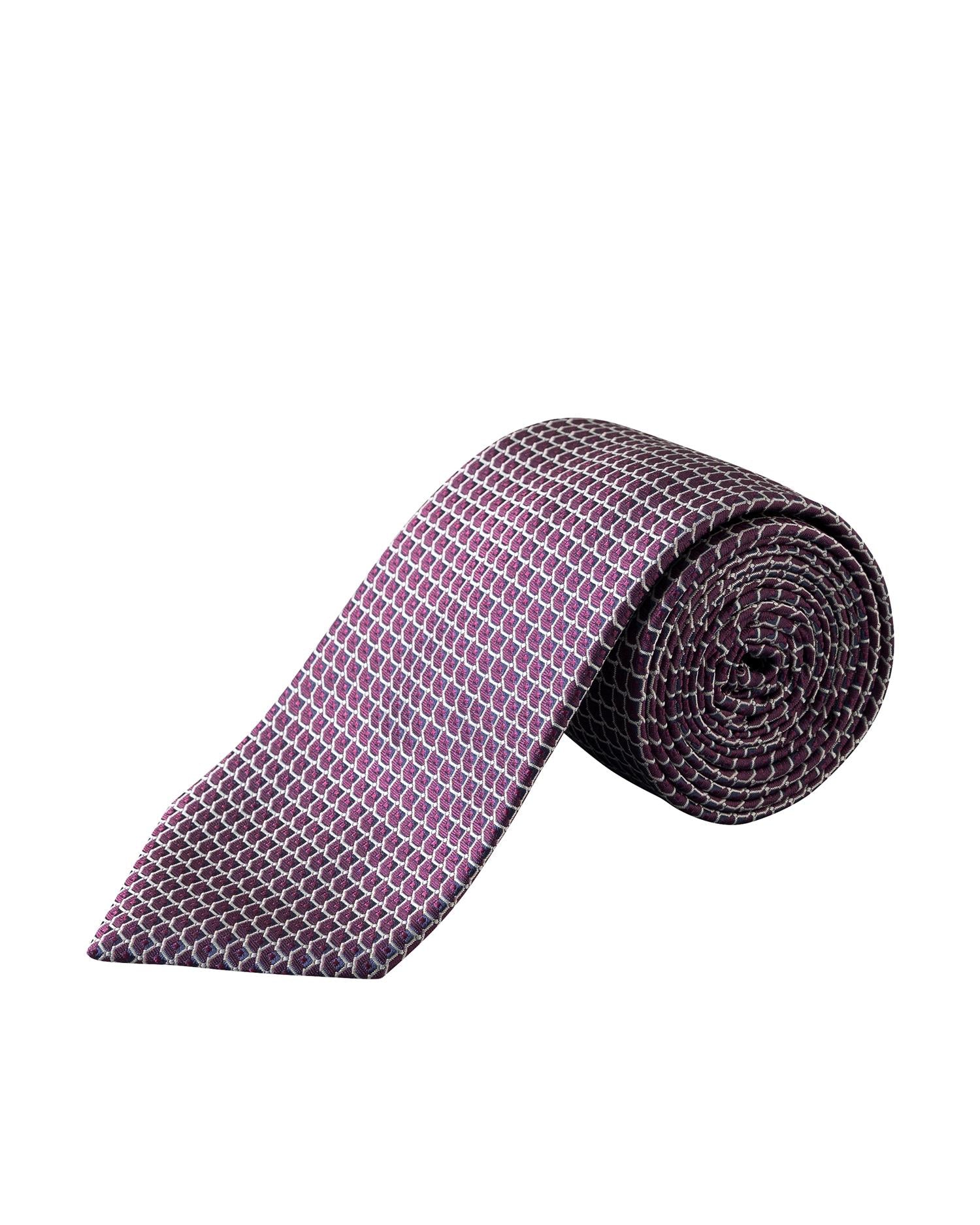 Geometric Woven Silk Tie