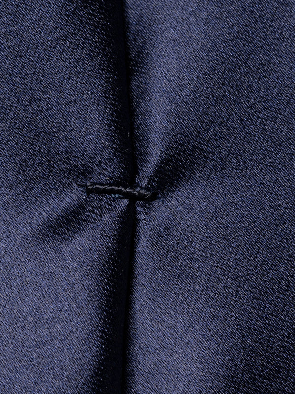 Dark blue Solid Silk Tie