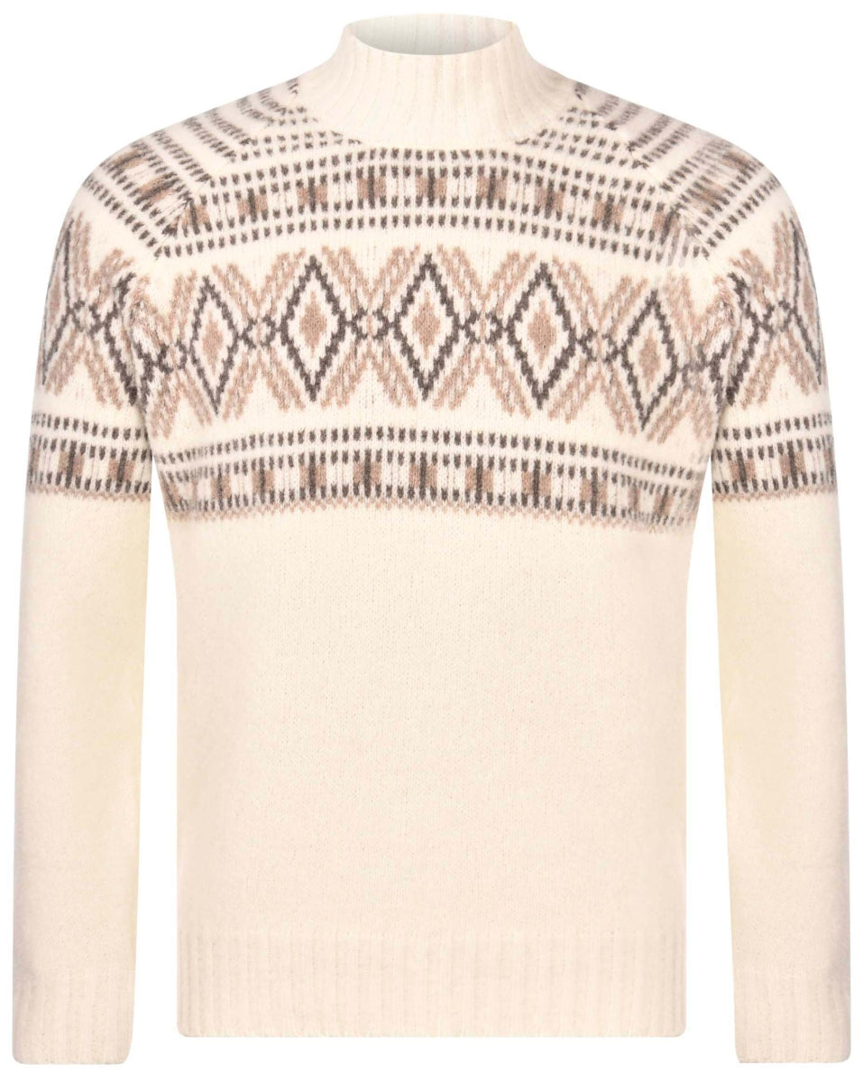 Fair Isle Mock Neck