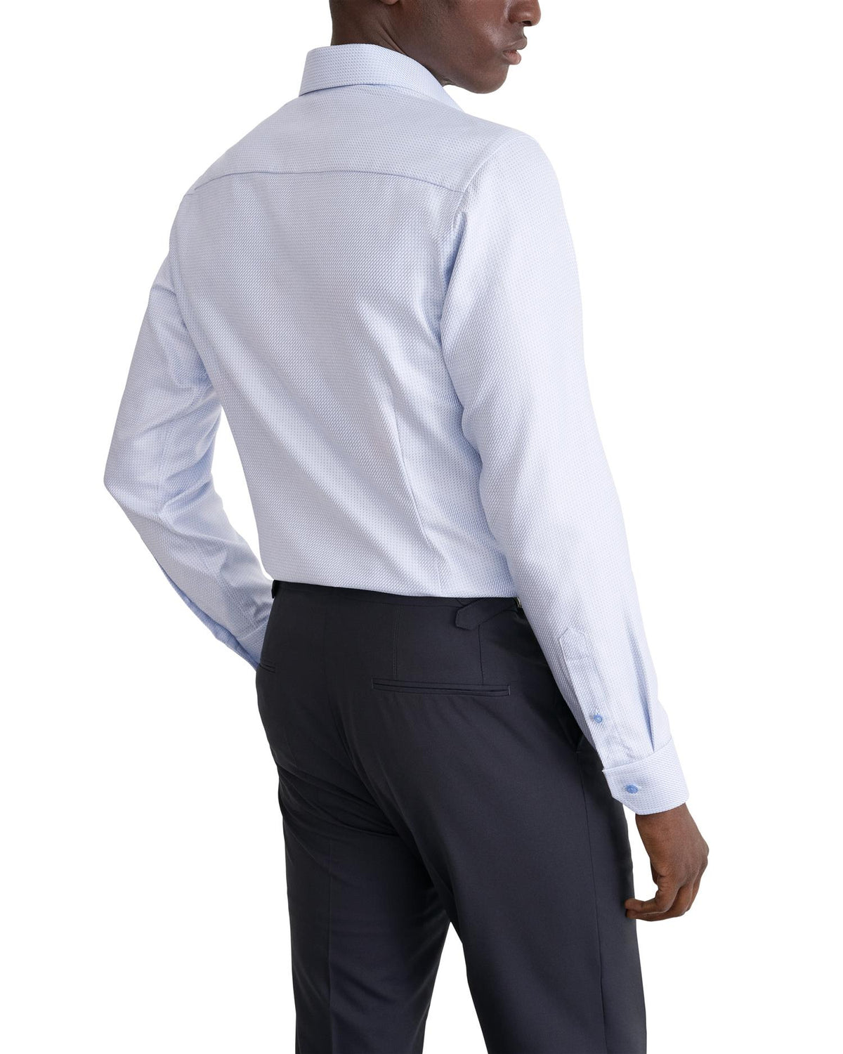 Light blue Micro Check King Twill Shirt